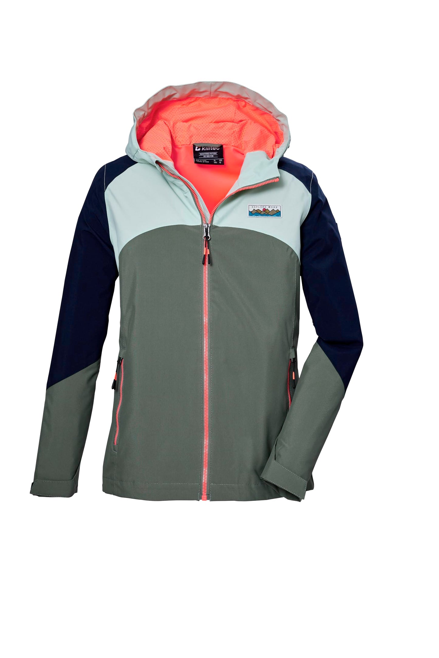 Killtec Girls Kos 150 Grls Jckt functional jacket is waterproof/rain jacket with hood