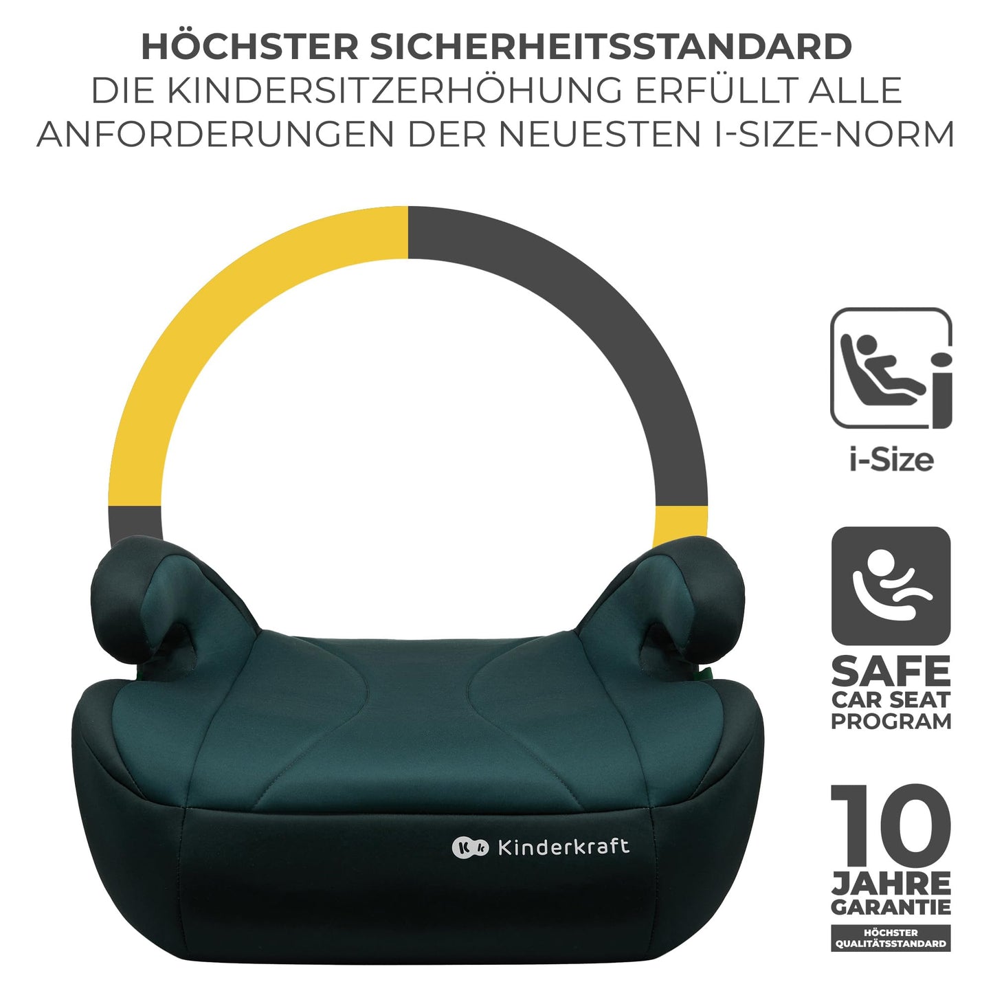 Kinderkraft I-BOOST Kindersitz 135-150cm I-Size, Sitzerhöhung von 9 bis 12 Jahre, Einfache montage, ergonomische Haltung, zusätzlichen Schaumstoff, Schwarz - Meloni2