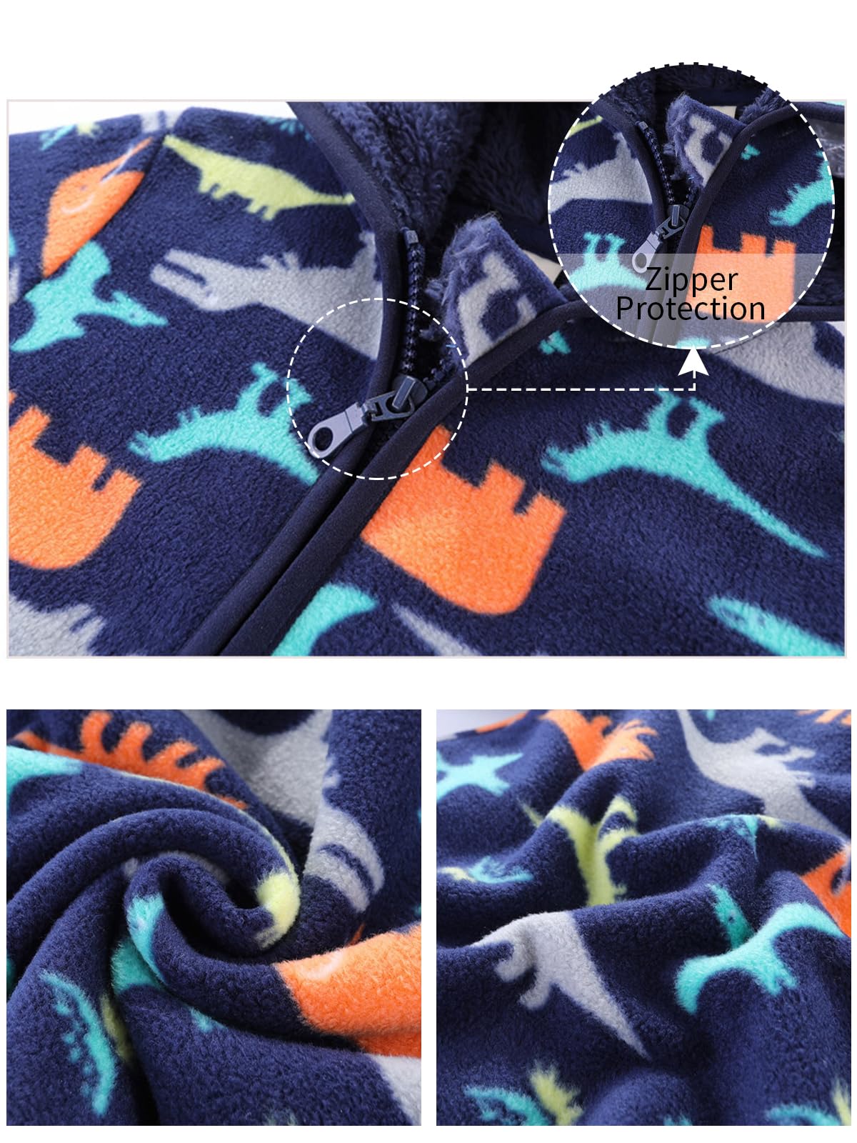 LUVCES Baby Jacket Boys Unisex Toddler Girls Kids Warm Fleece Jacket Full Zip Pullover Outerwear Sweatshirt