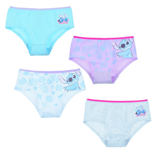 Disney Lilo & Stitch Unterhose Mädchen | Stitch Panty, Baumwolle Unterwäsche | Gr. 116-152 | 4er Pack