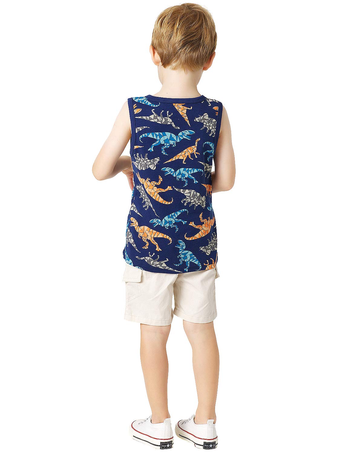 Adorel Jungen Unterhemden Baumwolle Ärmellos Tank Top Unterwäsche 3er-Pack