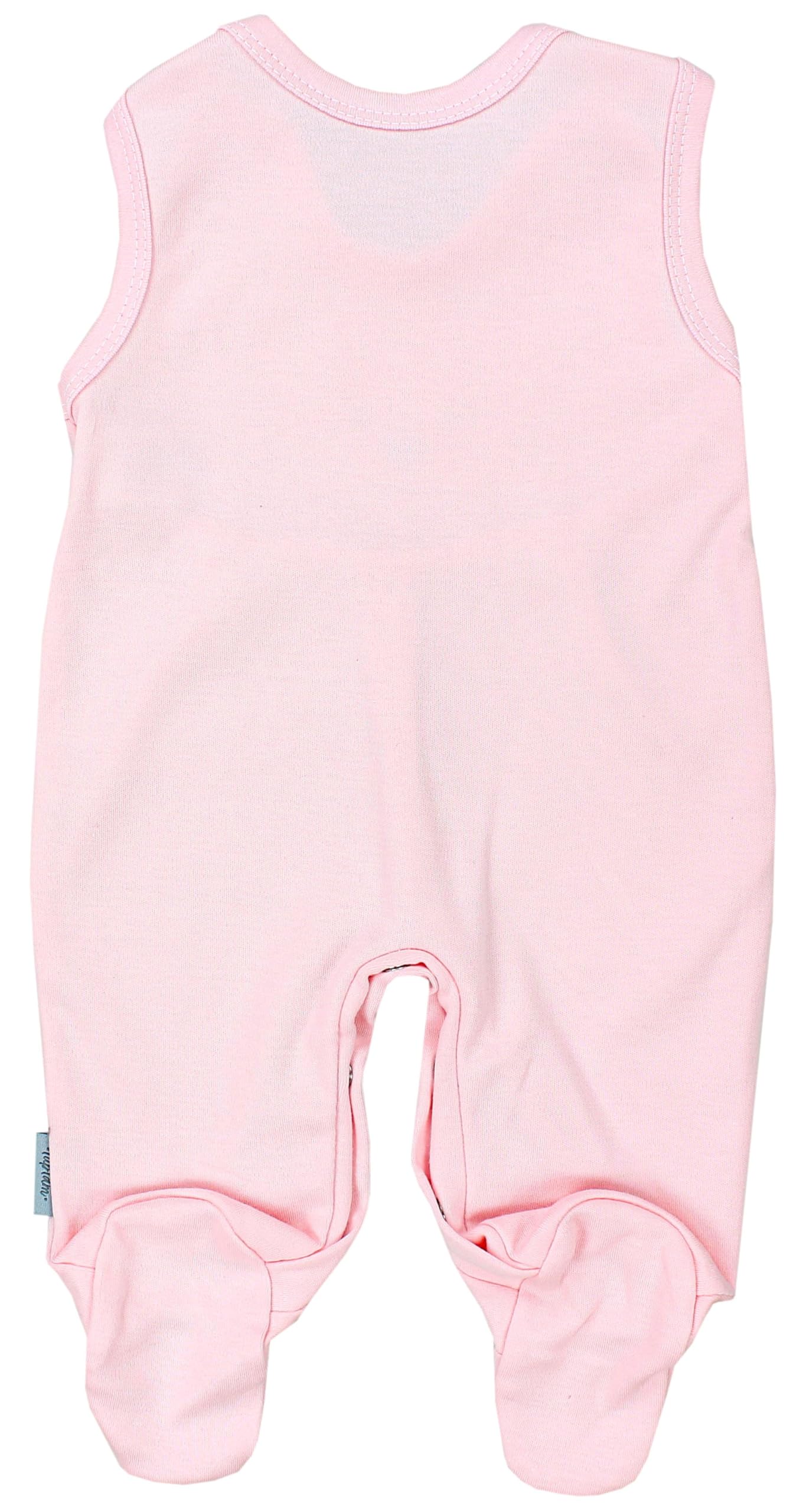 TupTam Baby Mädchen Strampler mit Fuß 3er Pack