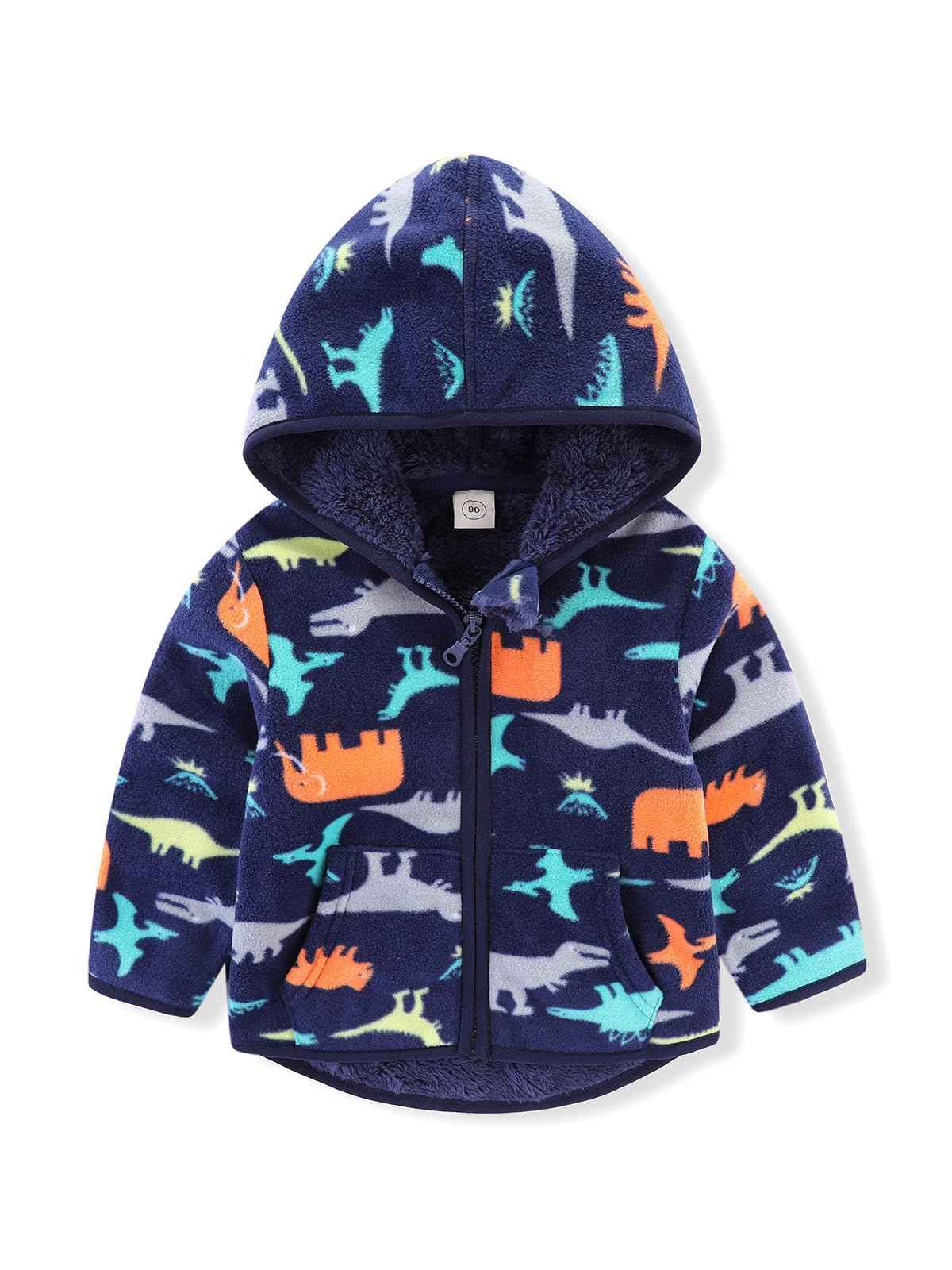 LUVCES Baby Jacket Boys Unisex Toddler Girls Kids Warm Fleece Jacket Full Zip Pullover Outerwear Sweatshirt