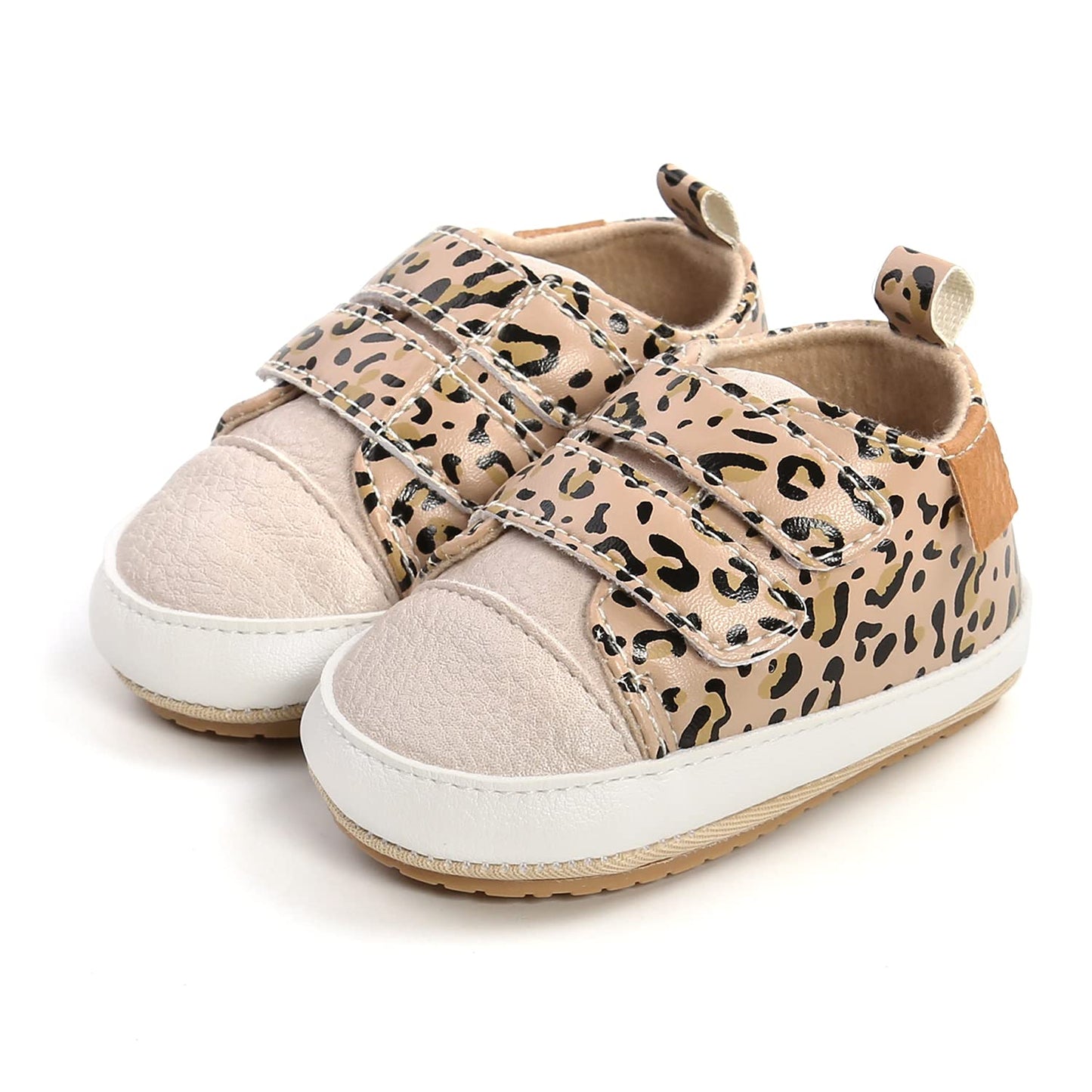 BABSMULY Baby Shoes for Boys Girls Non-Slip Rubber Sole High Top PU Leather Sneakers Toddler Crib Shoes Newborn Loafers Flats.