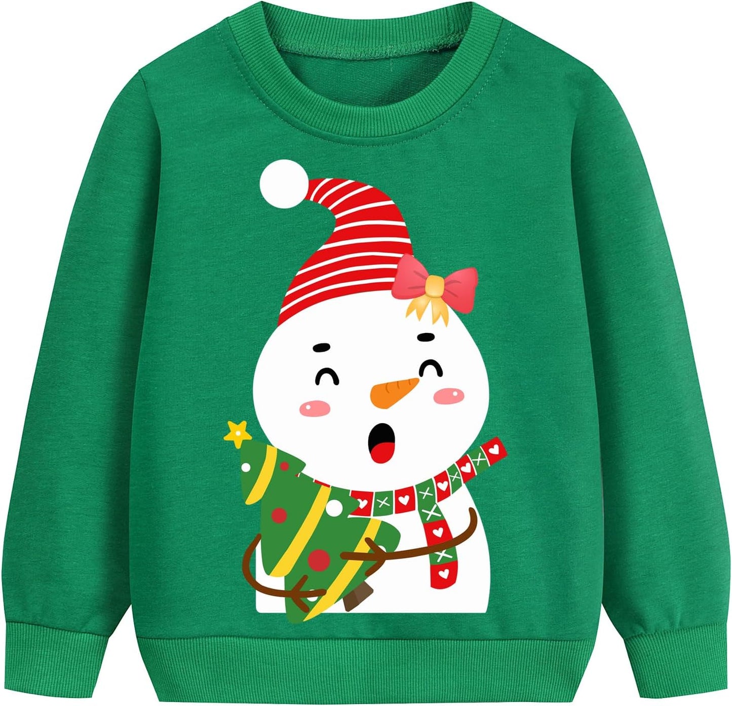 EULLA Kinder Mädchen Jungen Weihnacht Pullover Sweatshirt Weihnachtsoutfit Weihnachtspuli Christmas Xmas Rentier Weihnachtsmann Weihnachtskleidung 92 98 104 110 116 122