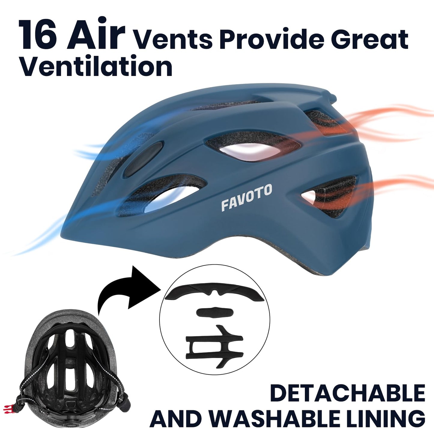 Favoto Children's Bicycle Helmet Lightweight Children's Helmet - Children's Cycling Helmet Breathable Adjustable Helmet for Boys and Girls