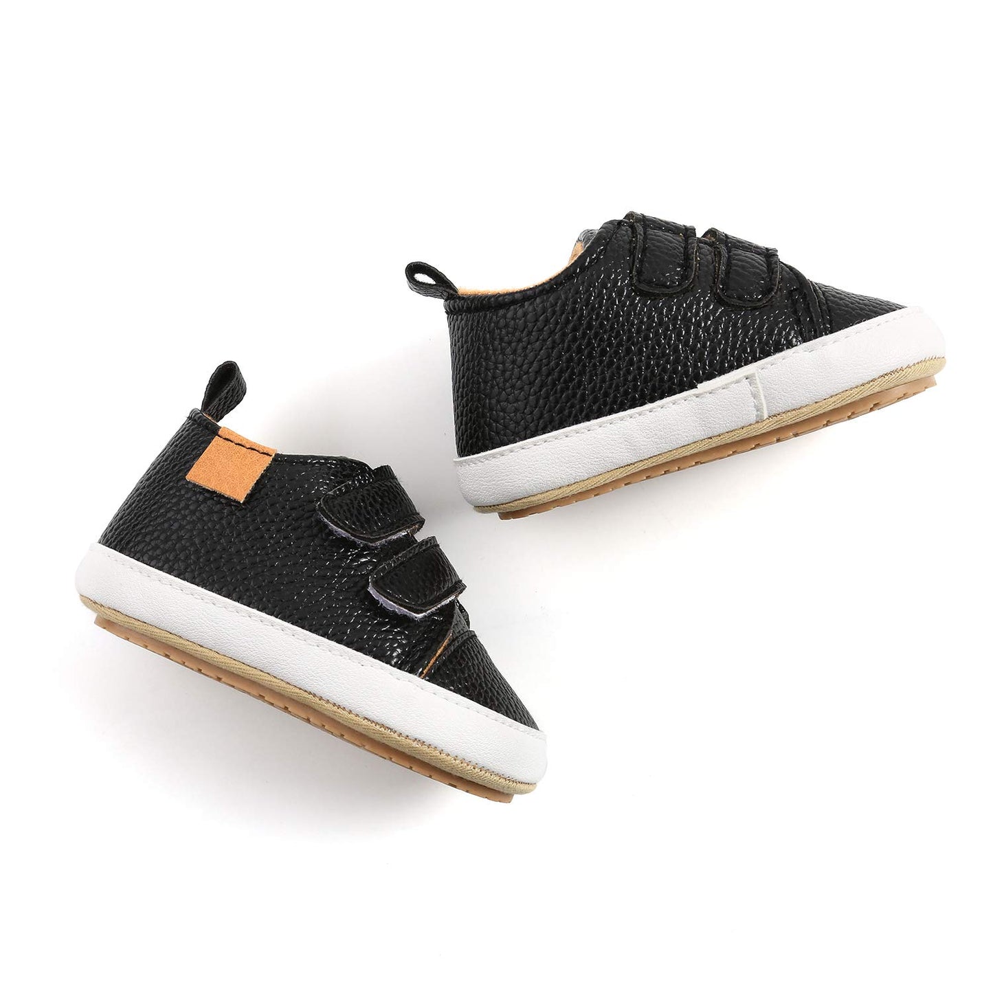 BABSMULY Baby Shoes for Boys Girls Non-Slip Rubber Sole High Top PU Leather Sneakers Toddler Crib Shoes Newborn Loafers Flats.