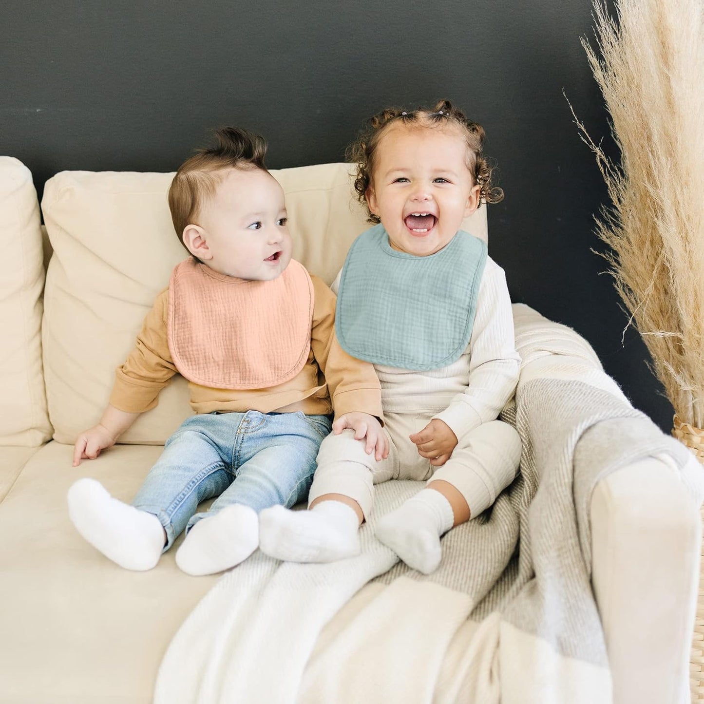 SLOSH Lätzchen Baby Für Neugeborene Babylätzchen für Babys und Kleinkinder Jungen und Mädchen Unisex Set Druckknopf