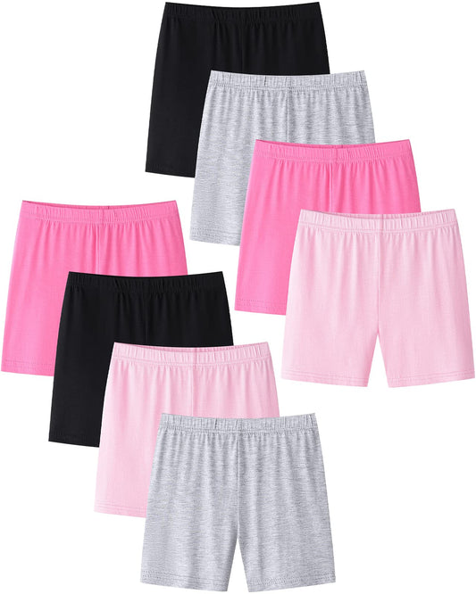 Adorel Girls Short Leggings Summer Thin Shorts Under Skirt Underwear 8-Pack