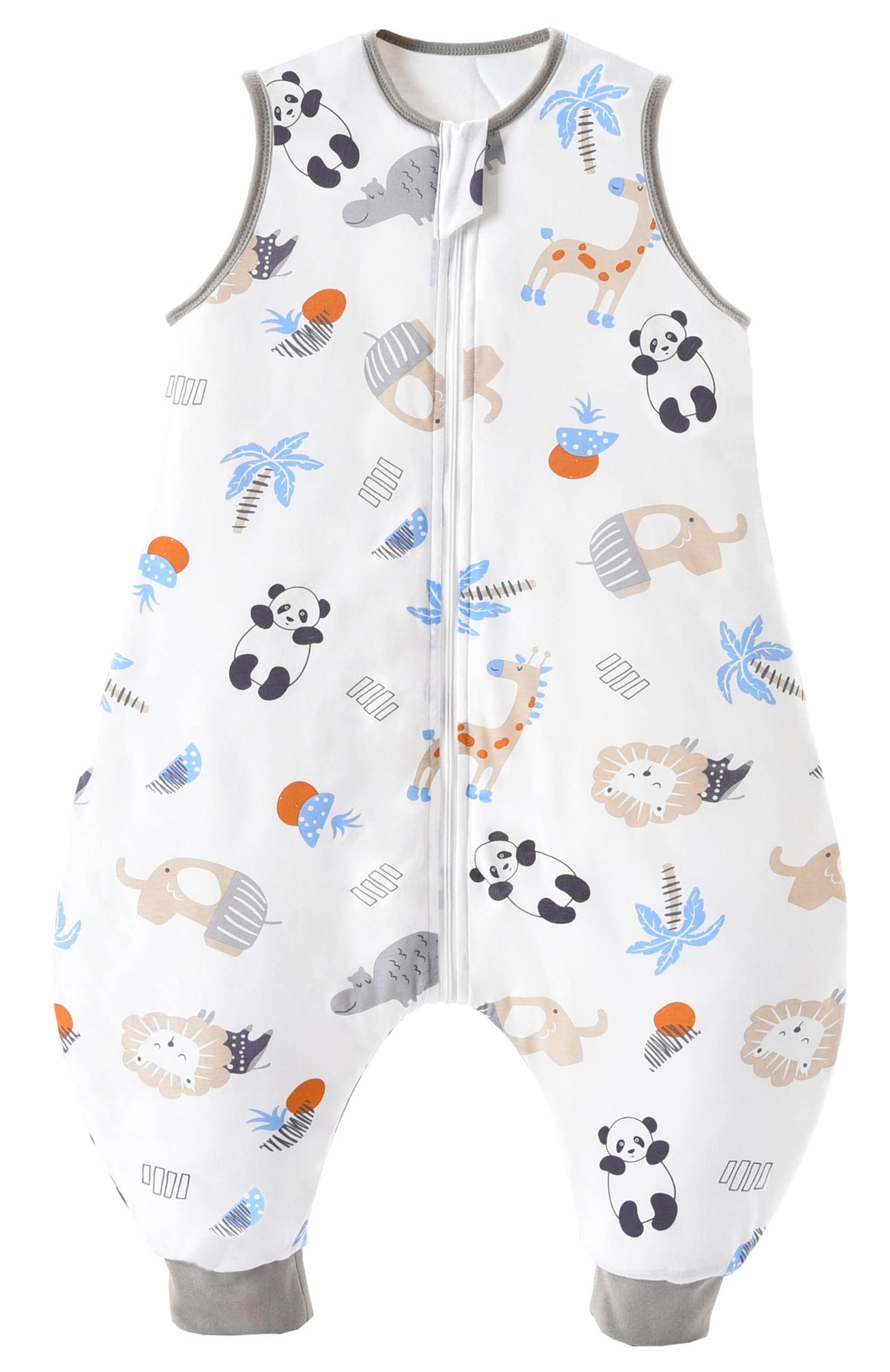 Chilsuessy Baby Sleeping Bag with Legs, 2.5 Tog All-Season Sleeping Bag (CPC Certification) for Infants, Children, Dinosaur Park, 80 cm, Baby Height 90–100 cm