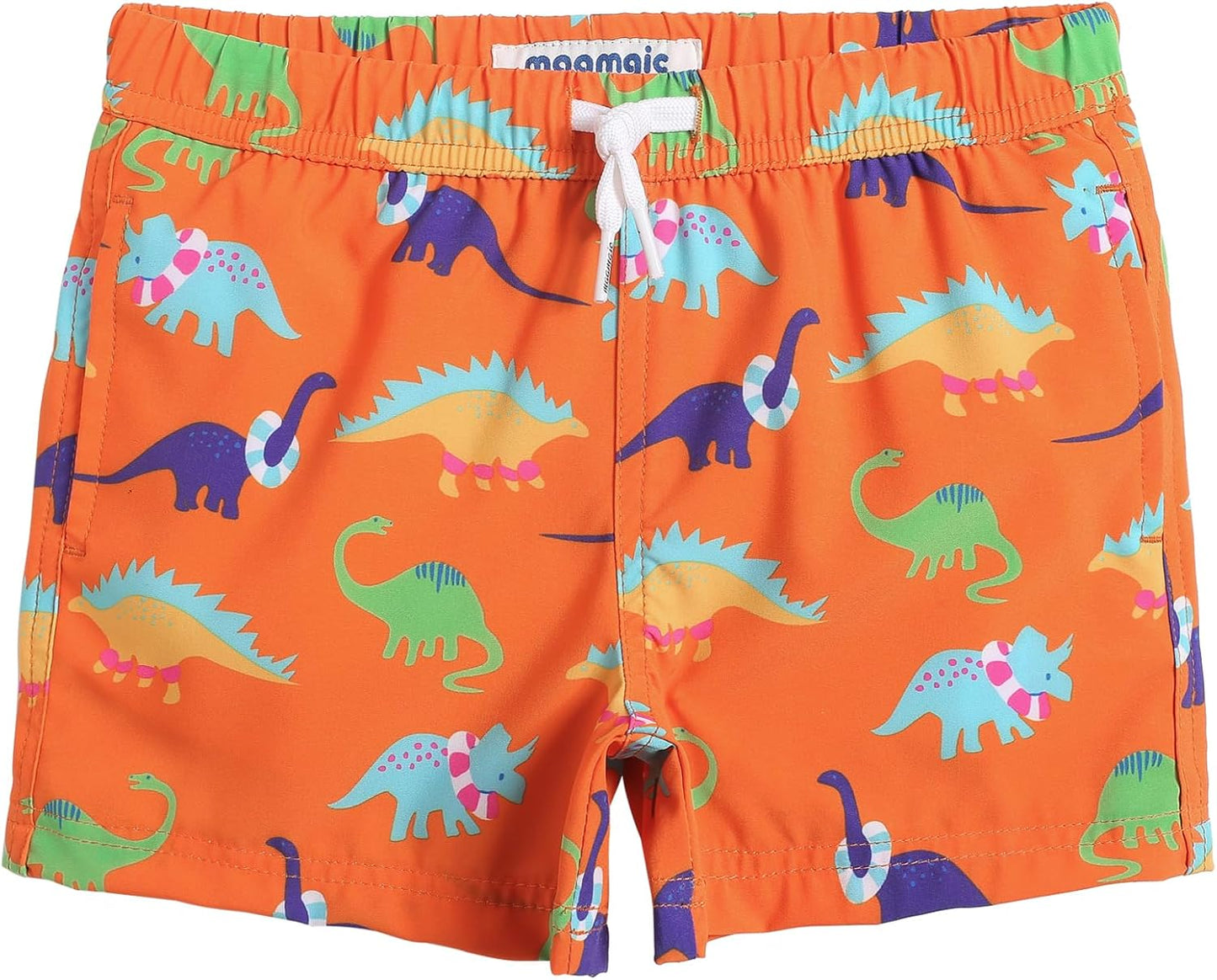 MaaMgic Jungens 4 Way Stretch Badehosen Schnelltrocknend Badeshorts mit Mesh-Futter Taschen und Verstellbarem Tunnelzug MEHRWEG