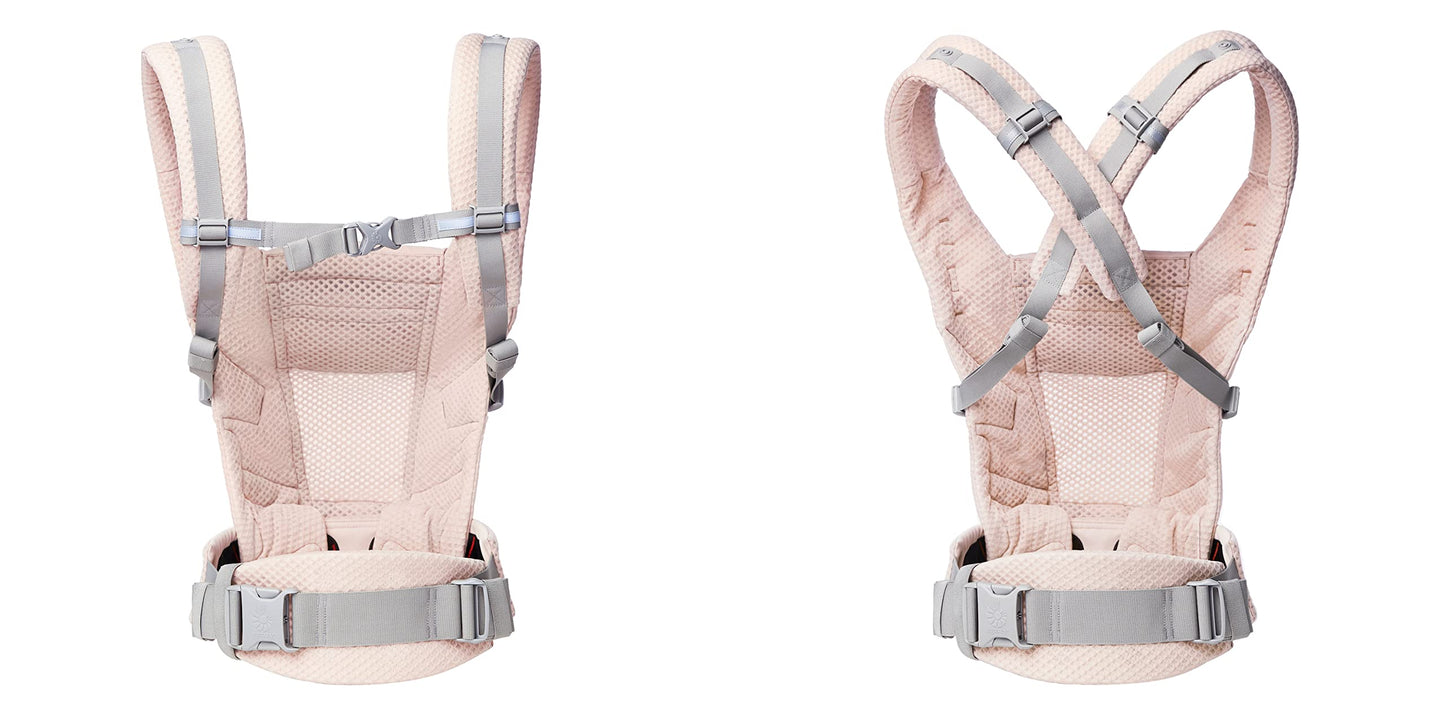 Ergobaby Adapt Babytrage für Neugeborene ab Geburt, 3-Positionen SoftFlex Mesh Ergonomische Babybauchtrage Rückentrage Baby-Tragetasche, Natural Beige, 1 Einheit