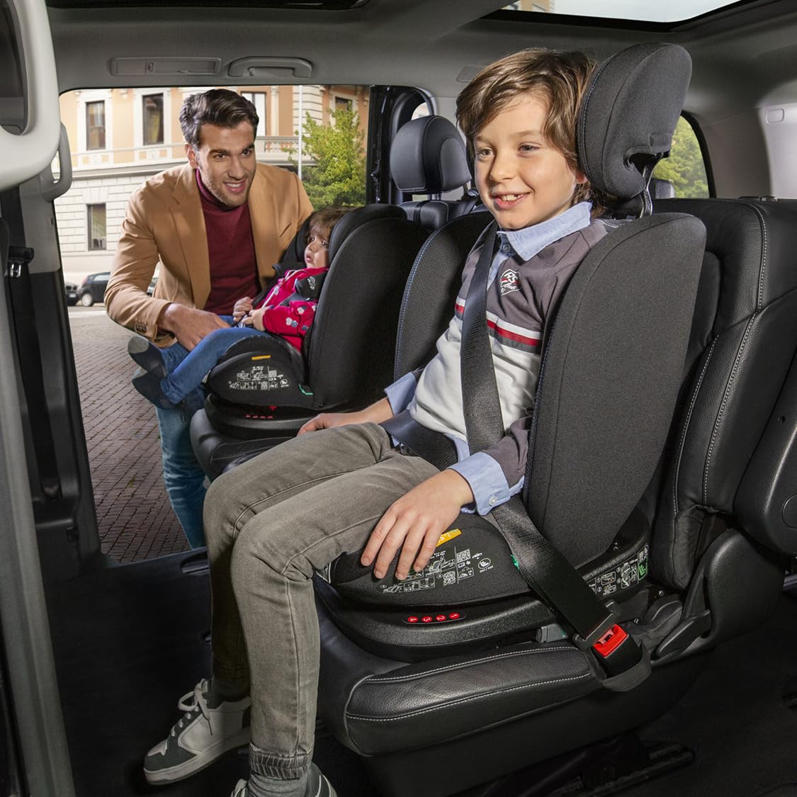 Chicco Unico Evo I-Size, Kindersitz 0-36 Kg, für Kinder von 40 bis 150 cm, homologiert ECE R129/03, Isofix 360° drehbar und neigbar, Gruppe 0+/1/2/3 von 0 bis 12 Jahren, Schwarz - Meloni2