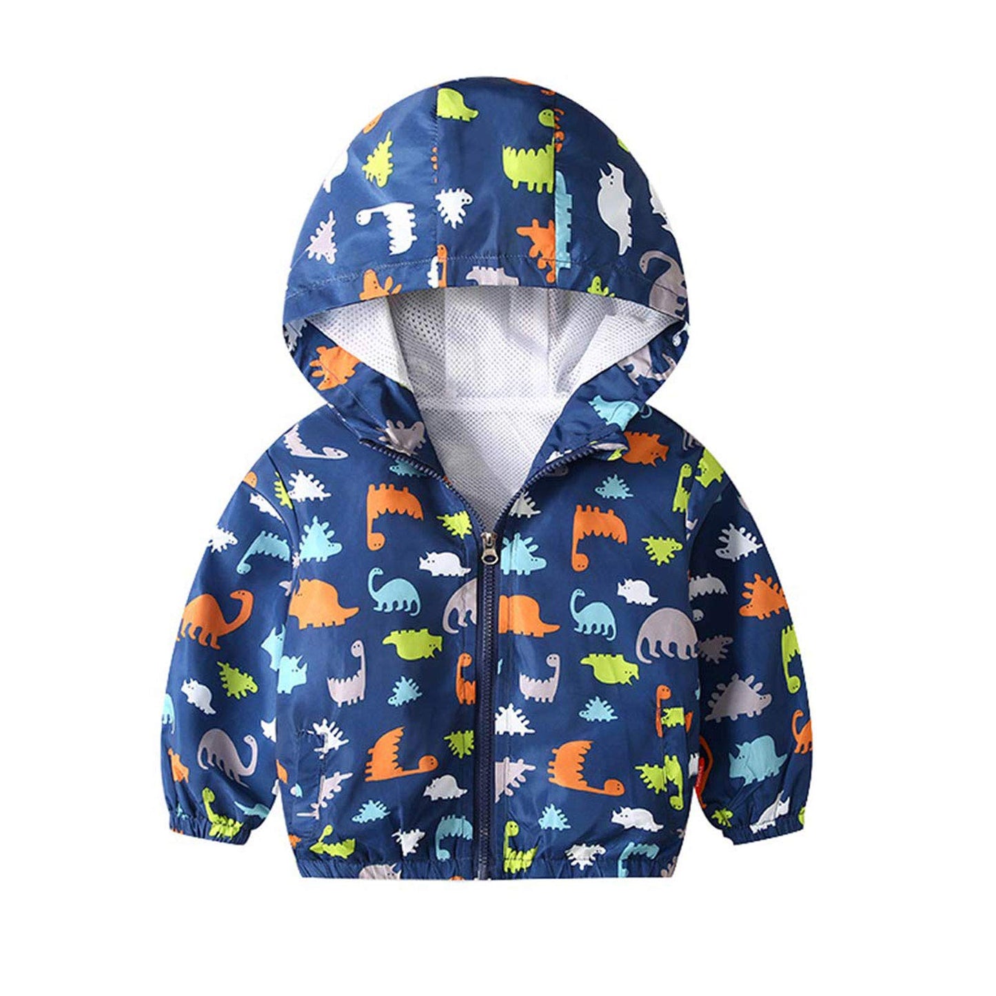 JinBei Jacke Baby Junge Kinder Jacken Kapuzen Sweatjacke Kapuzenjacke Cartoon Aufdruck Jungen Winddicht Mantel Windjacke Übergangsjack Frühling Herbst Outwear Softshelljacke 1-7 Jahre