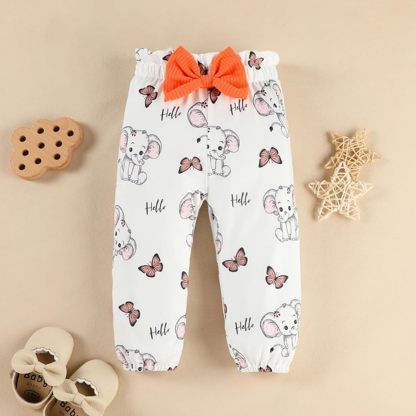 Generisch Hose 92 Junge Set Neugeborenen Baby Mädchen 3-teiliges Herbst-Outfit Langarm-Strampler + Schleife Print Hose + Stirnband Set Neugeborenen Mädchen Kleidung Neugeborenen Set Kleidung