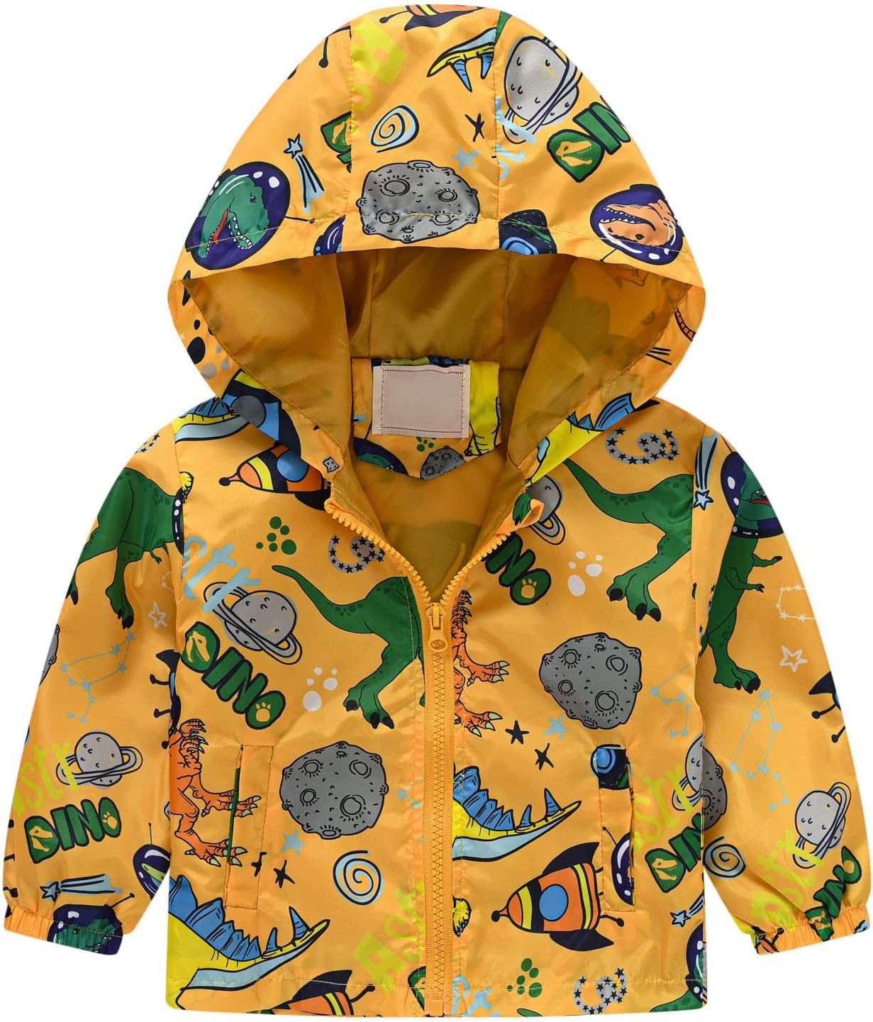 KQIVAM Children's Rain Jacket Transition Jacket Waterproof Outdoor Jacket Windproof with Hood Waterproof Jacket for Children Unisex Rainwear for Girls and Boys