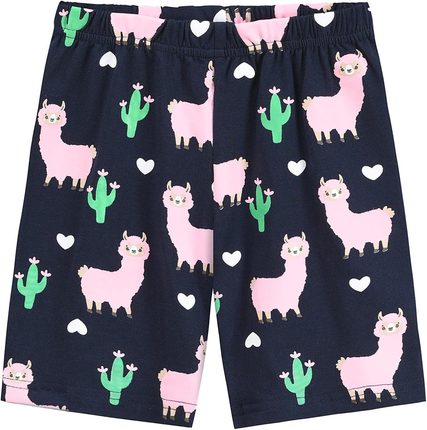 EULLA Mädchen Schlafanzug Kinder Kurz Einhorn Dino Katze Prinzessin Hase Pyjama Set Sommer Kleidung Zweiteiliger Nachtwäsche Baumwolle 92 98 104 110 116 122