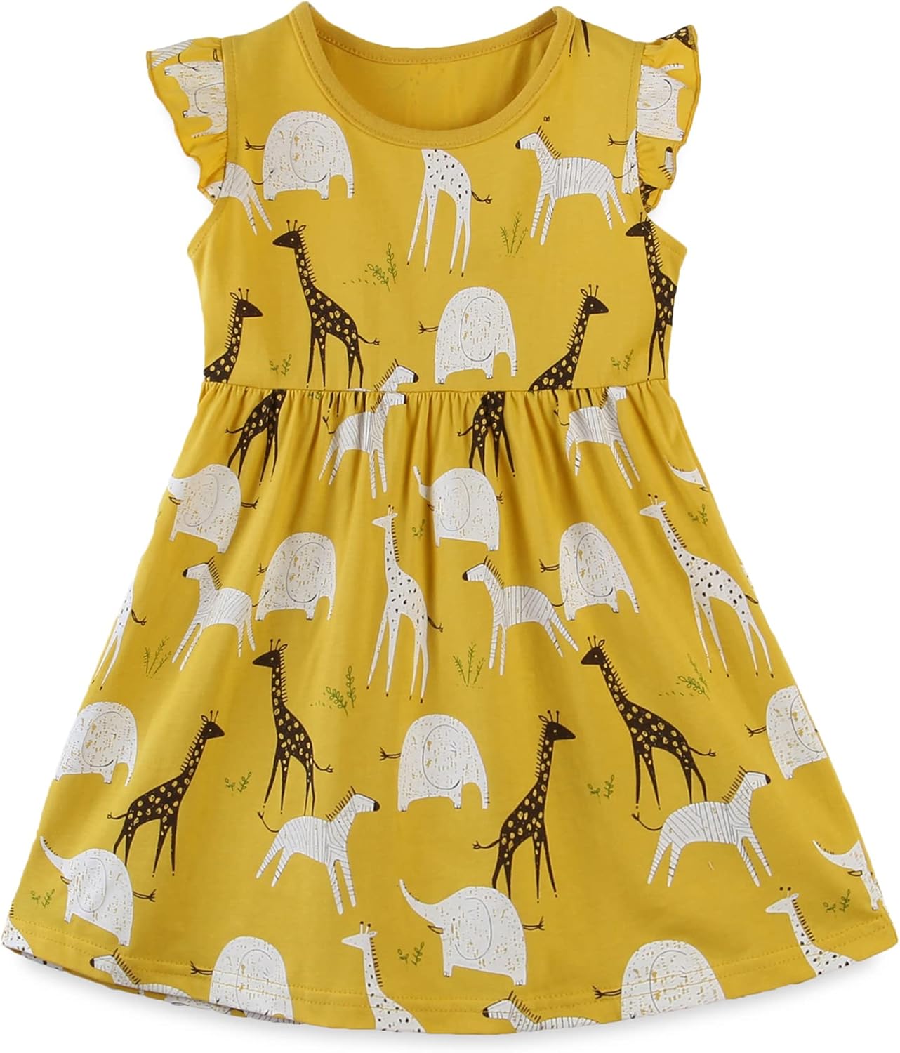 TEDD Mädchen Kleider Kurzarm Einhorn Blumen Sommerkleid Baumwolle Kleid Geburtstag Party Mädchenkleid Gr. 92-122