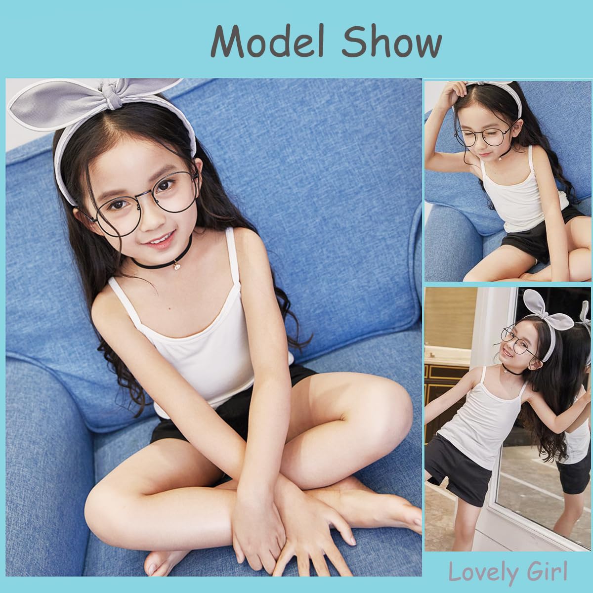 Lohhbve 4-Pack Kids Classic Solid Camisole Undershirts for 2-10 Years Toddler Girls Cotton Racerback Tank Top Multipack