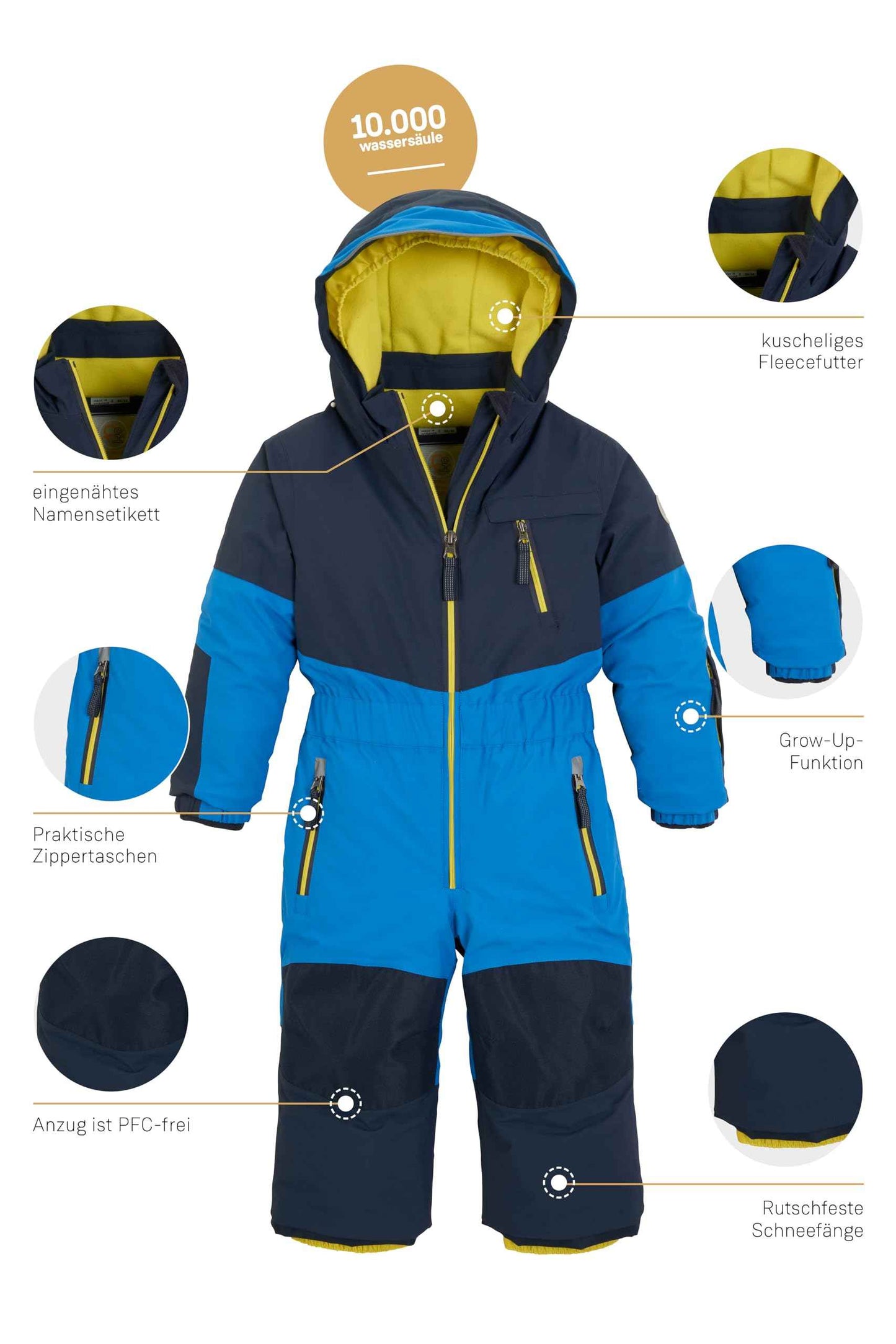 first instinct by killtec Unisex Fisw 32 Mns Onpc Hooded Waterproof Ski Overall/Snowsuit