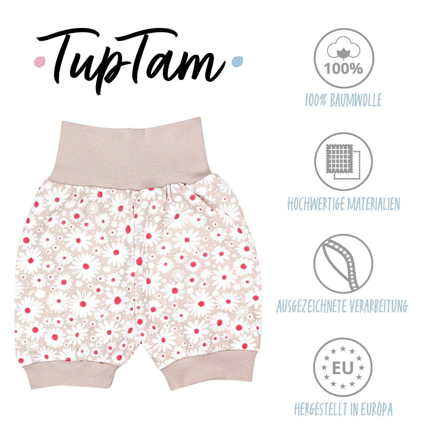 TupTam Baby Mädchen Pumphose Sommershorts 5er Set