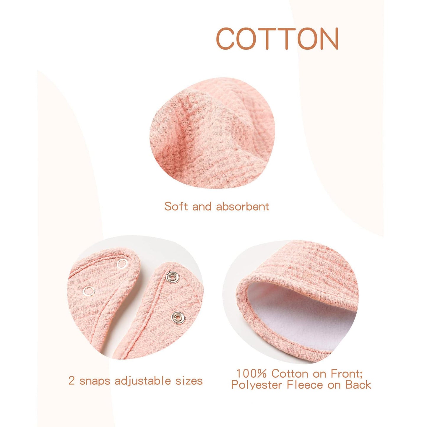 SLOSH Lätzchen Baby Für Neugeborene Babylätzchen für Babys und Kleinkinder Jungen und Mädchen Unisex Set Druckknopf