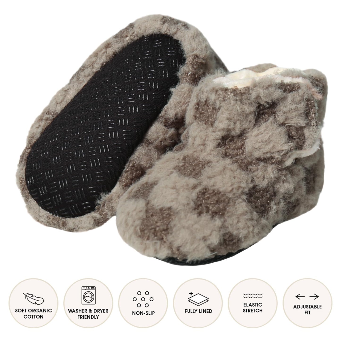 YloveM Toddler Baby Boys Girls Booties, Unisex Newborn Winter Shoes Thick Snow Boots Non-Slip Sole Soft Toddler Warm Sock Shoes