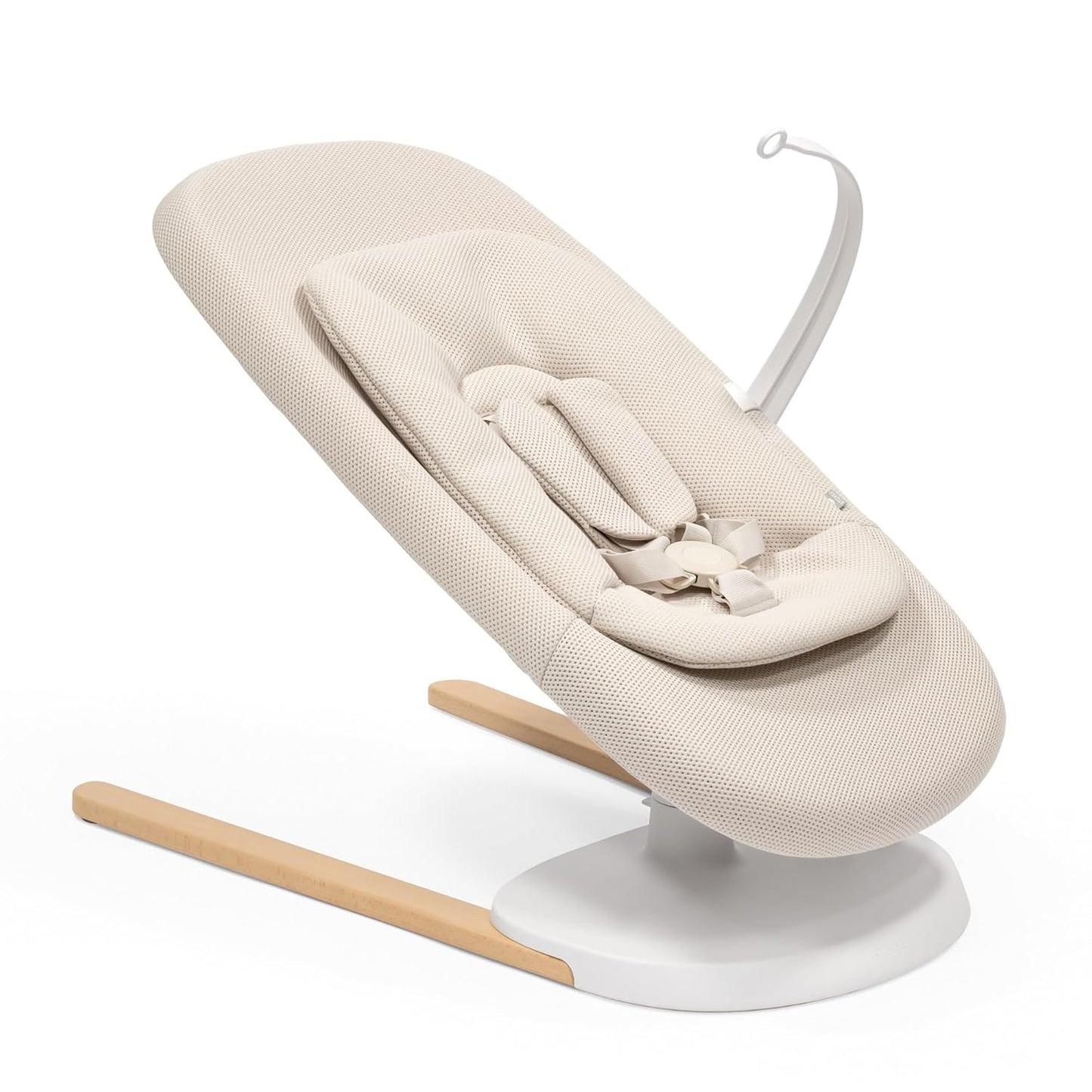 Stokke Yoga Baby Rocker & Swing, Light Sand - 2 Directions of Movement for Soothing & Stimulation of Babies up to 11 kg - With Newborn Pillow for Head Support - 3 Adjustable Positions