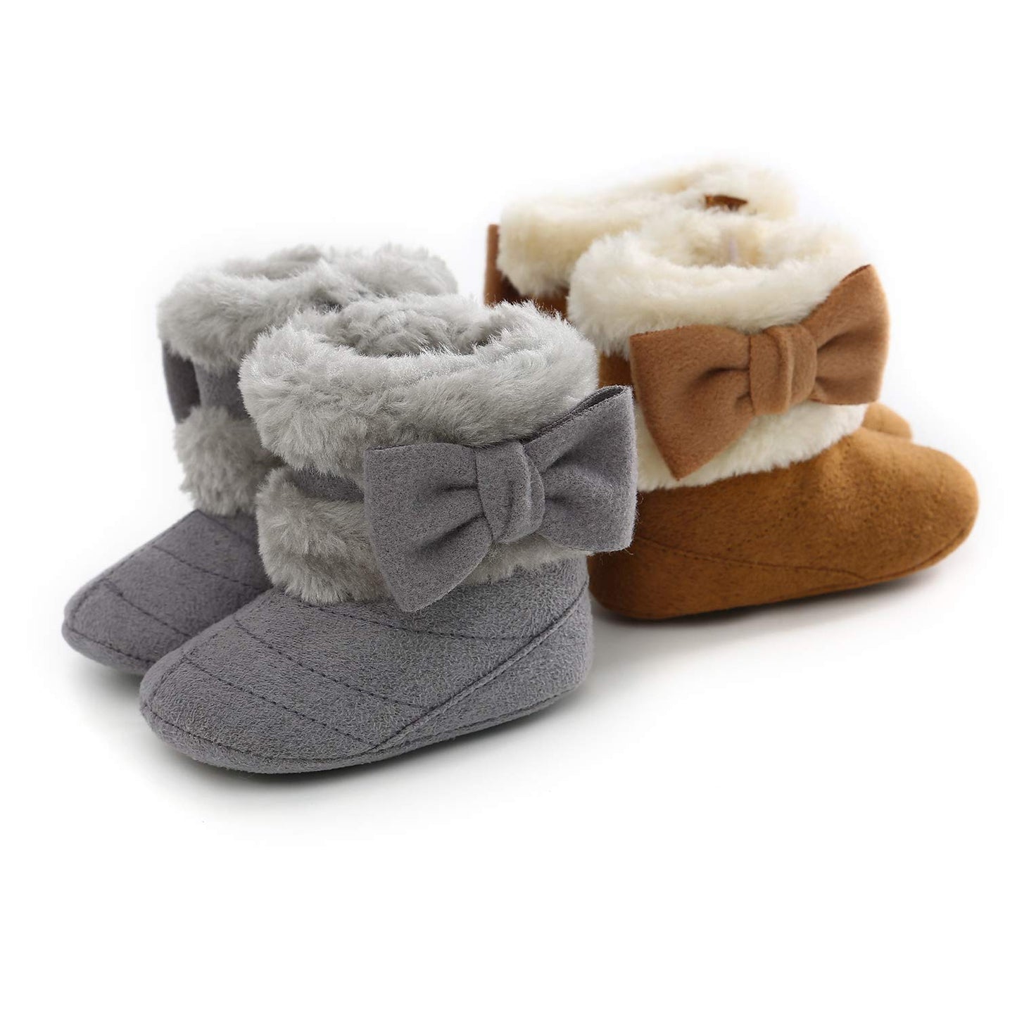 Baby Winter Warm Snow Boots Newborn Baby Girls Boys Soft Sole Buttons Fleece Boots Infant Toddler First Walker Shoes