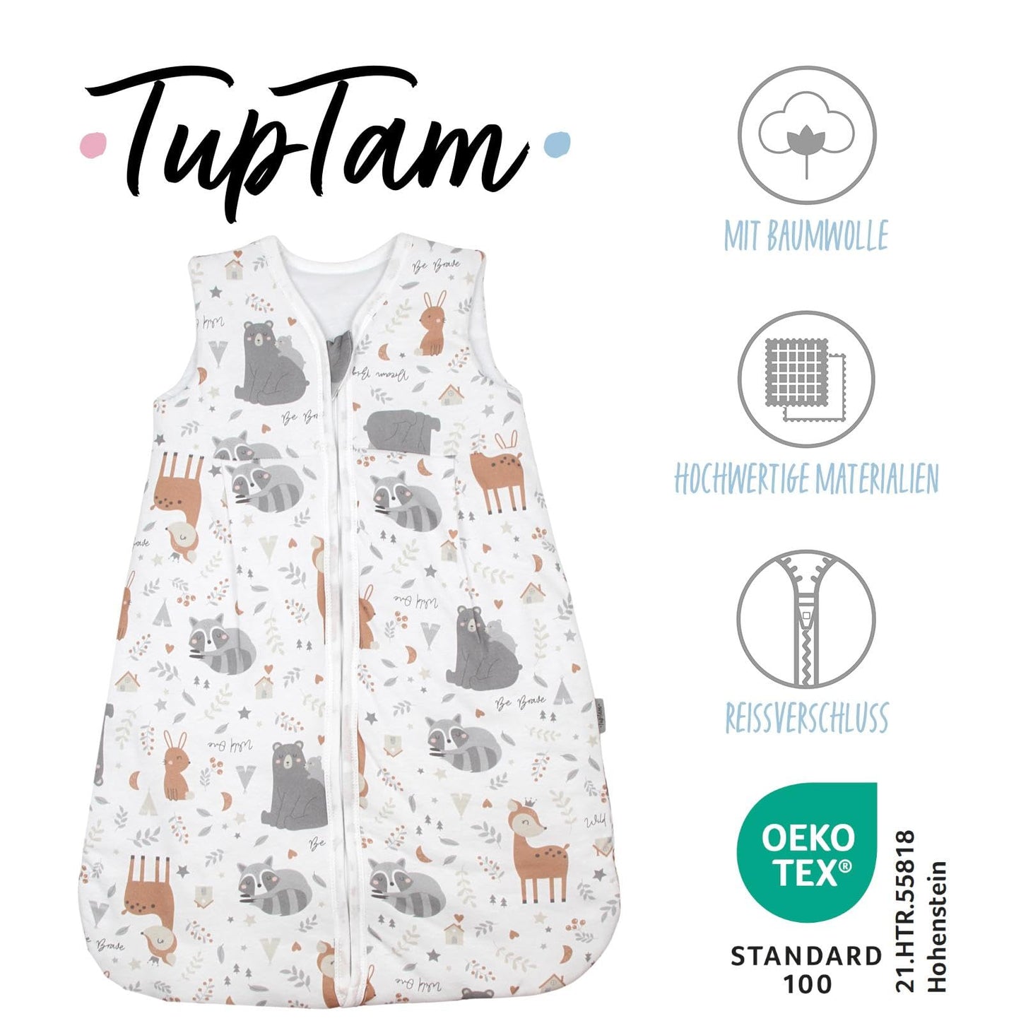 TupTam All-Season Baby Sleeping Bag, Sleeveless, Padded