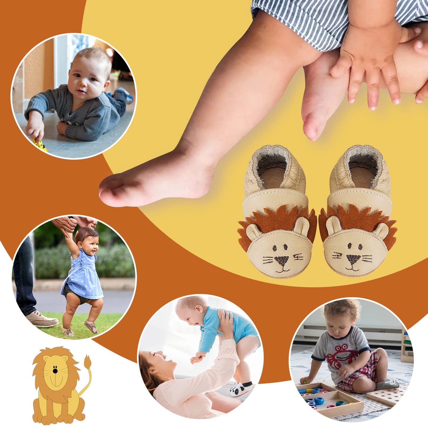 Babyschuhe IceUnicorn Krabbelschuhe für Babys, weiche Leder-Laufschuhe für Jungen und Mädchen, Lederschuhe für Kleinkinder, Baby Hausschuhe