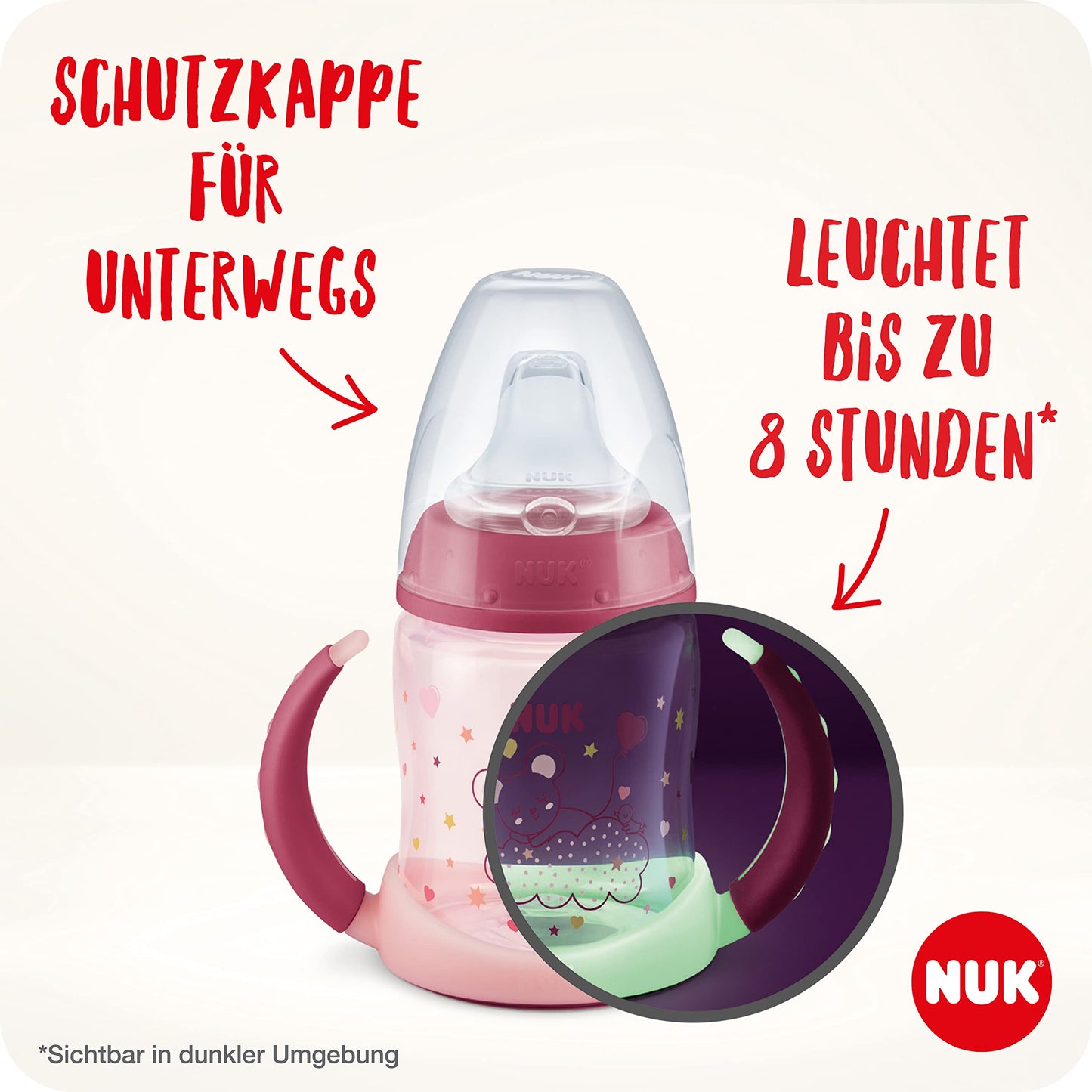 NUK First Choice+ Trinklernflasche | 6–18 Monate | 150 ml | Temperature Control Anzeige | Anti-Colic-Ventil | auslaufsichere Trinkschnabel | Ergonomische Griffe | BPA-frei | Disney Winnie Puuh blau
