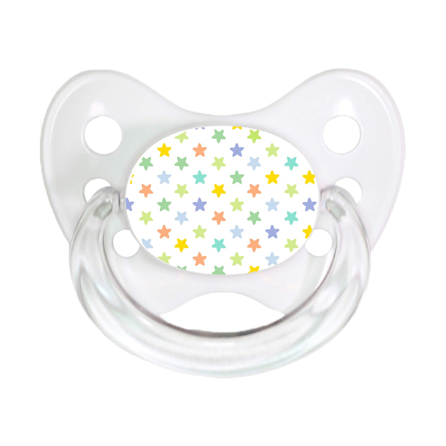 dentistar Silikon Schnuller 3er-Set - Größe 2, 6-14 Monate - Zahn- & kieferfreundlicher Nuckel mit Dental-Stufe – BPA-frei – Made in Germany - Regenbogen, Lila