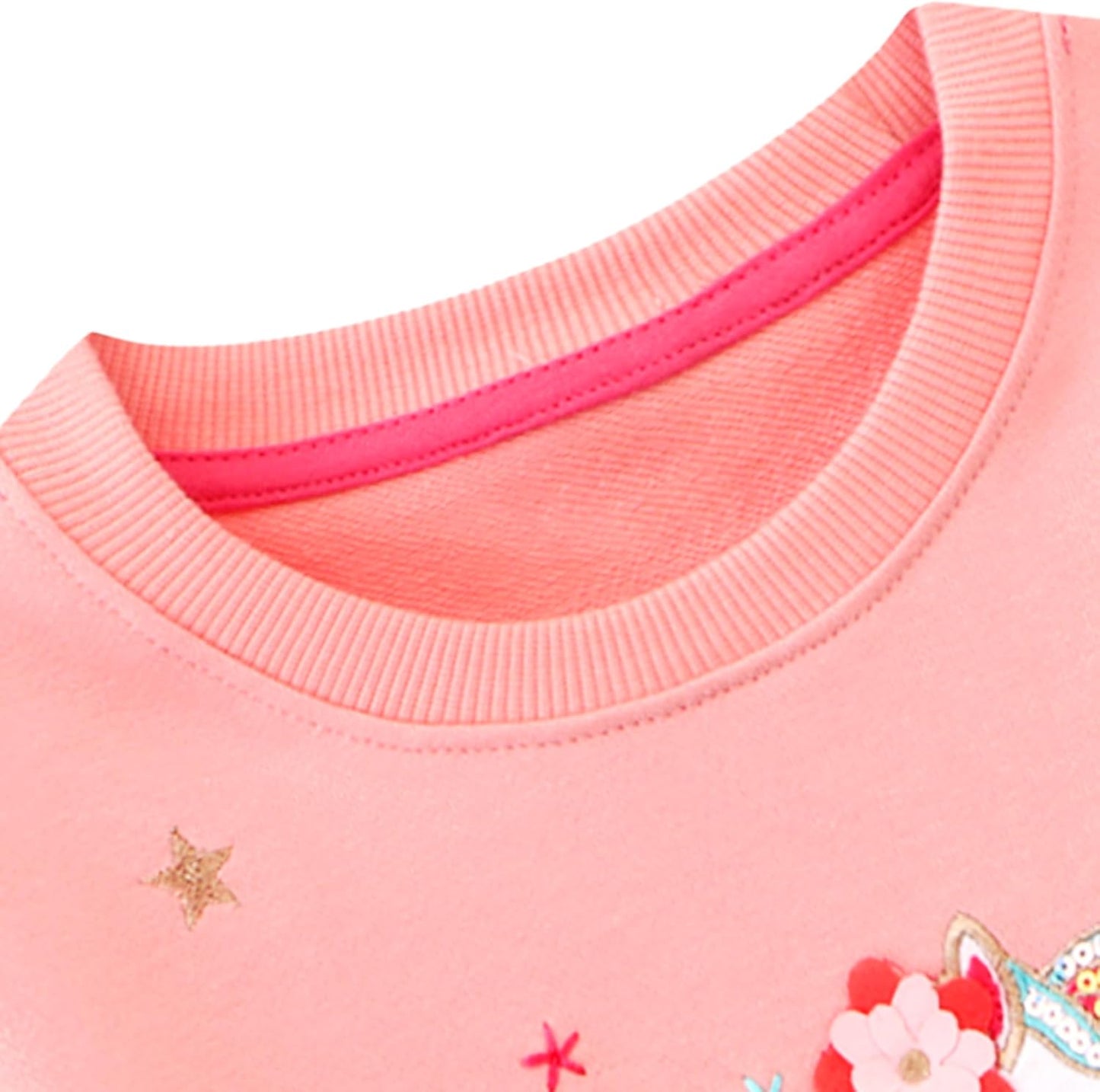 JinBei Sweatshirt für Mädchen Kinder Pullover Baumwolle Top Casual Jumper Kleinkind Langarmshirt Warme Kleidung, Alter 2-7 Jahre alt, Gr.92-122