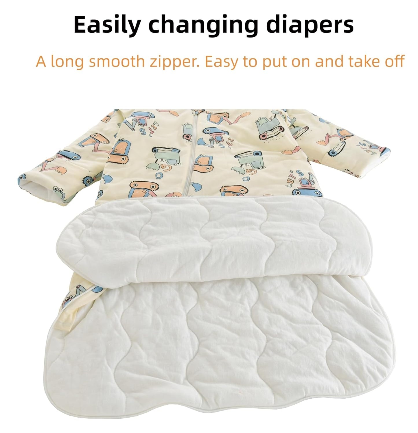 Chilsuessy Baby Sleeping Bag Winter, Removable Sleeves, Warm Lined 3.5 Tog Winter Sleeping Bags, Boys/Girls Sleeping Bag for Toddlers from 6 Months to 6 Years