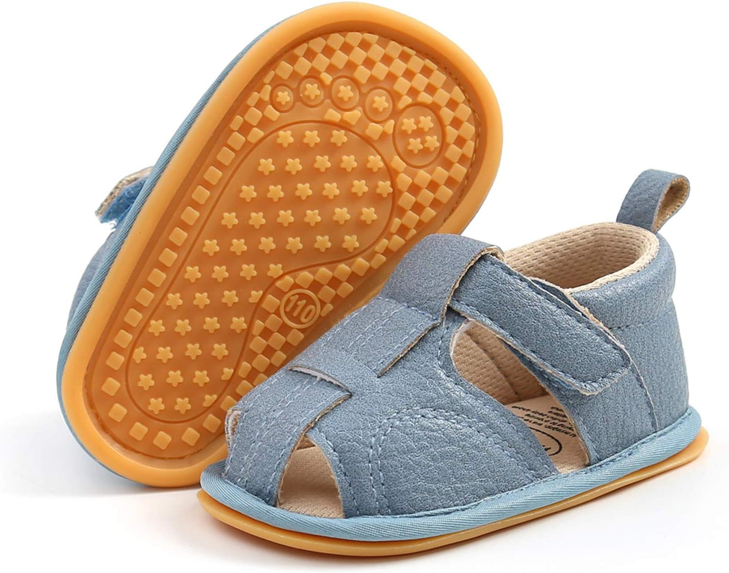 RVROVIC Babyschuhe für Jungen und Mädchen – Premium Weiche Anti-Rutsch Gummisohle für Säuglinge – Sommer Outdoor Sandalen für Kleinkind Erste Walker