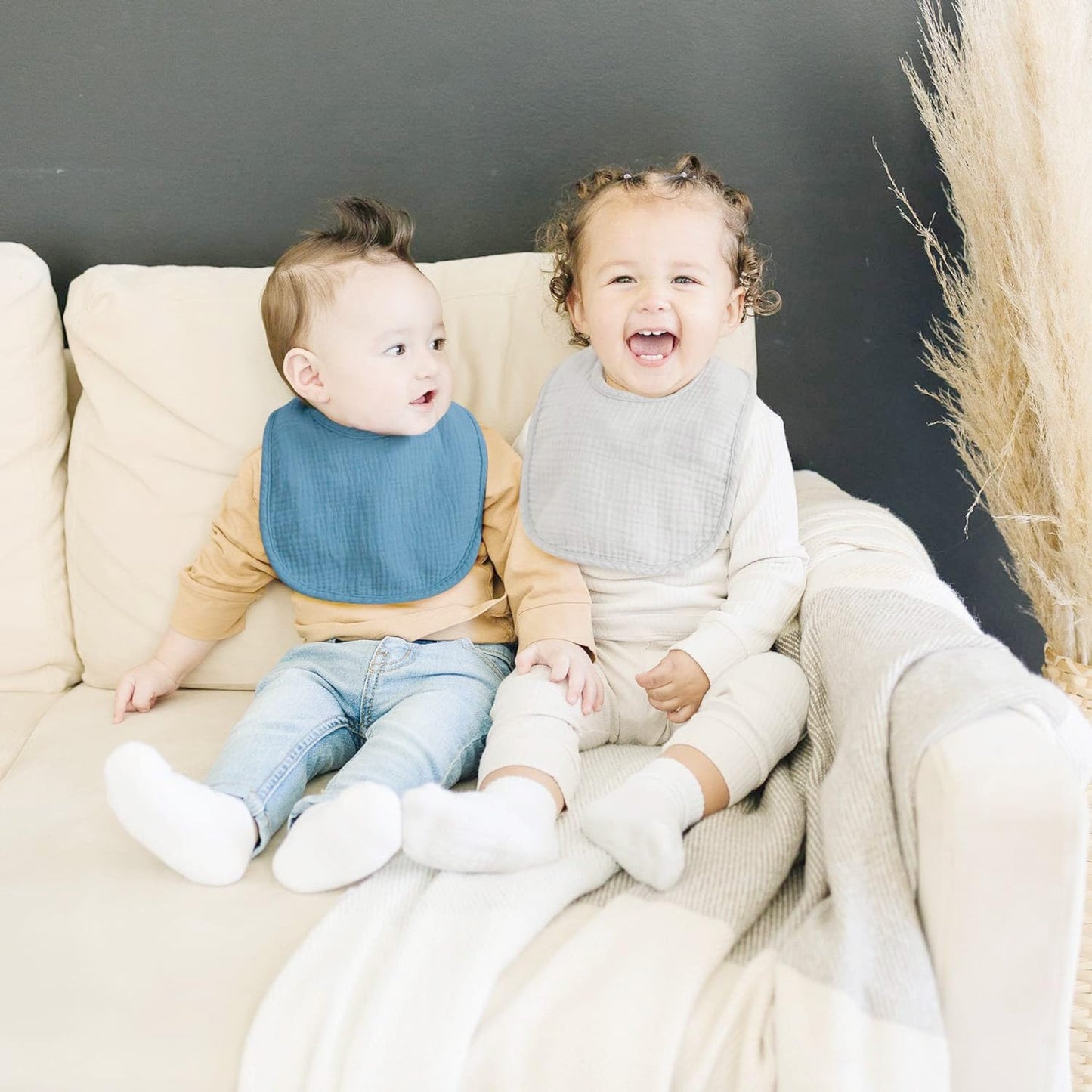 SLOSH Lätzchen Baby Für Neugeborene Babylätzchen für Babys und Kleinkinder Jungen und Mädchen Unisex Set Druckknopf