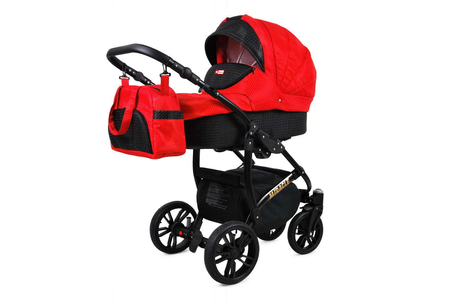 BabyLux Miracle 2-in-1 Baby Pushchair Deep and Pushchair with Accessories Adjustable and Foldable Aluminium Construction Waterproof Non-Removable Wheels Gold Leaf