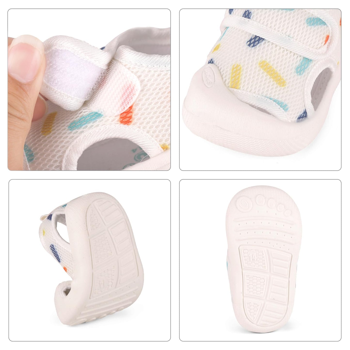Cheerful Mario Babyschuhe 0-3 Jahre Sport Sandalen für Jungen und Mädchen – Lauflernsandalen für Kleinkinder Sommer Barfußschuhe Erste Schuhe