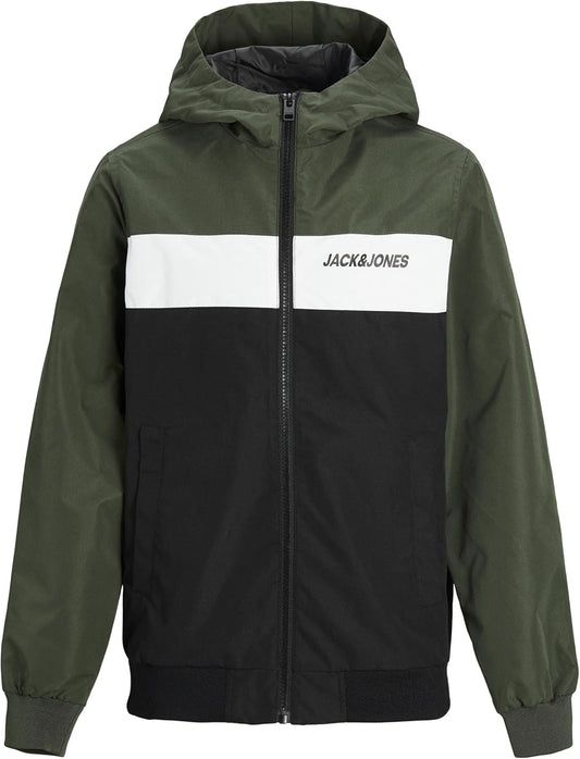 JACK & JONES Jjerush Blocking Hood Bomber Sn Jr Boys Jacket