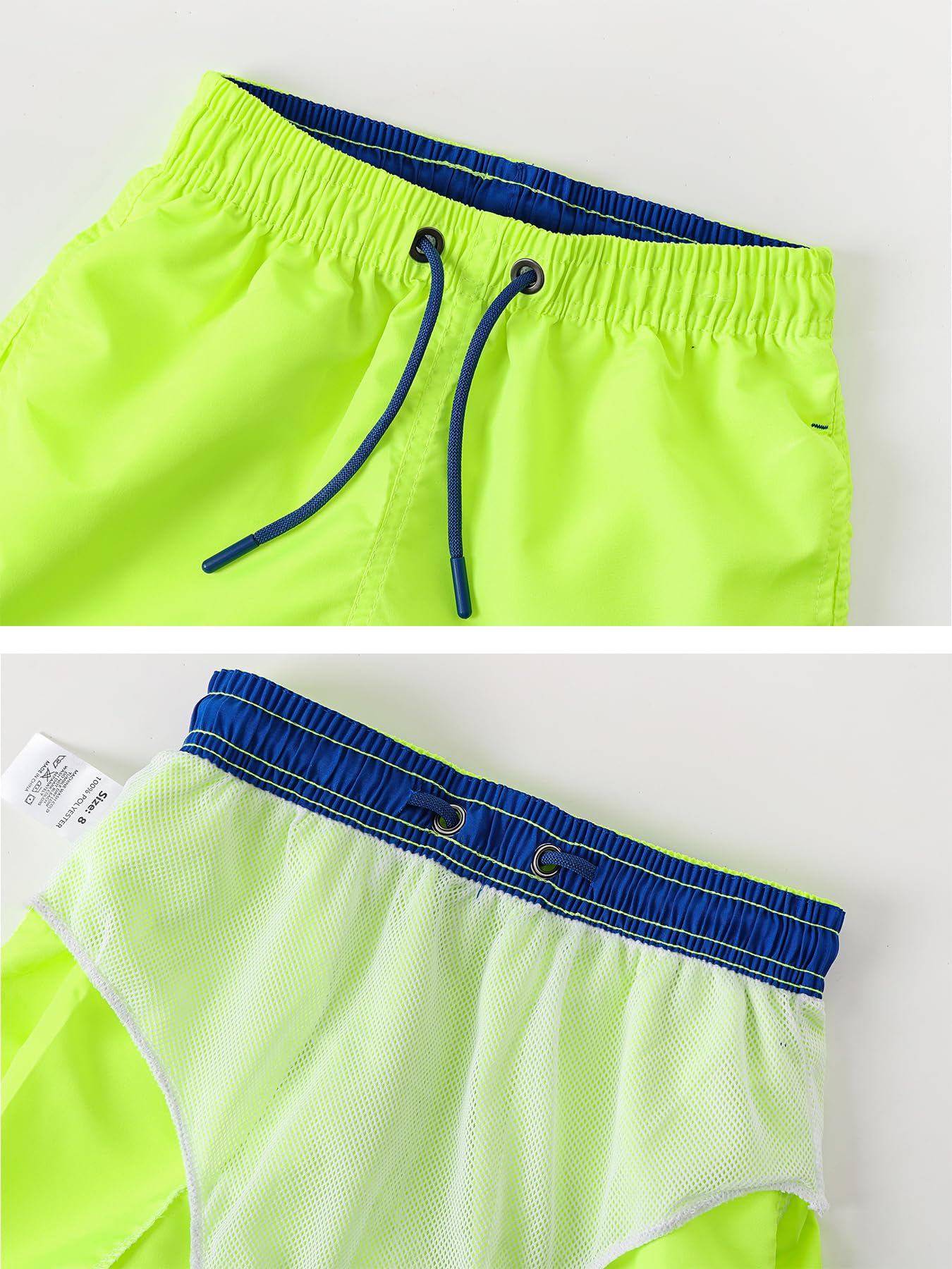 SERENYOU Boys' Board Shorts Children's Pattern Changing Swimming Shorts with Mesh Lining