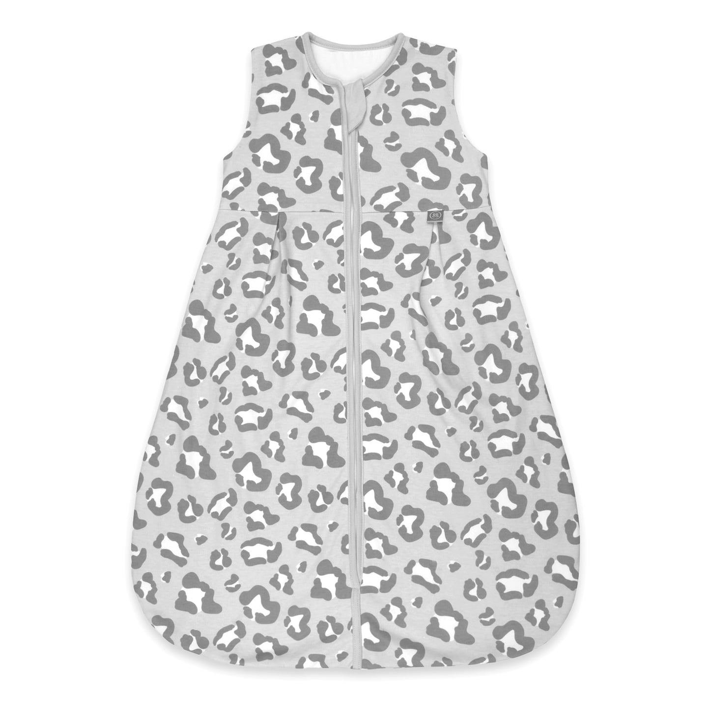 emma & noah Baby Sleeping Bag 1.0 TOG, All-Year Sleeping Bag for Spring, Summer and Autumn, 100% Organic Cotton, Oeko-Tex Certified, Romper Bag for Newborns (Leo Grey, 70 cm)