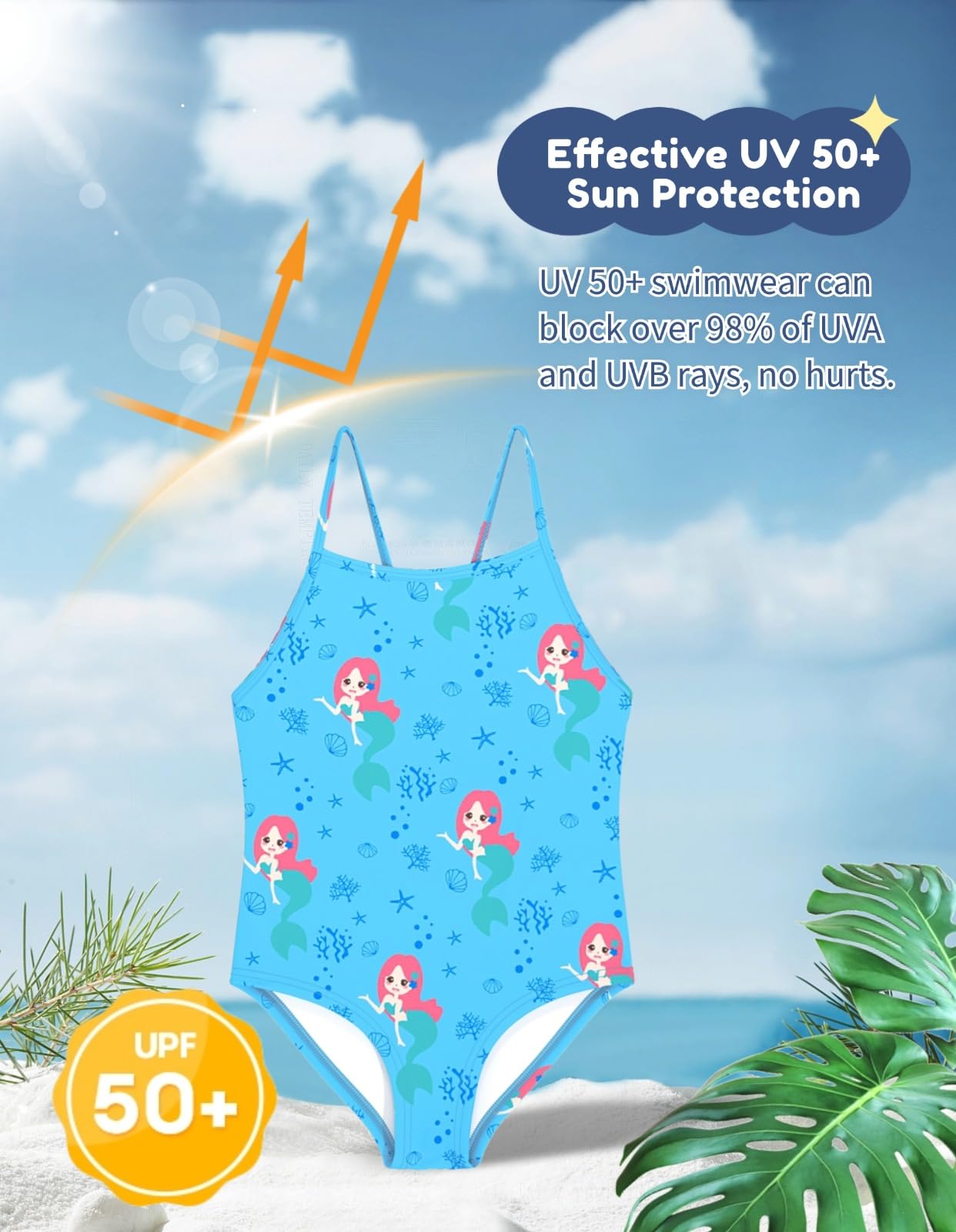 weVSwe Badeanzug Kinder Mädchen Einteiler Nette Kleinkind Schwimmanzug Ärmellose Bikini Kinder Bademode 2-10 Jahre