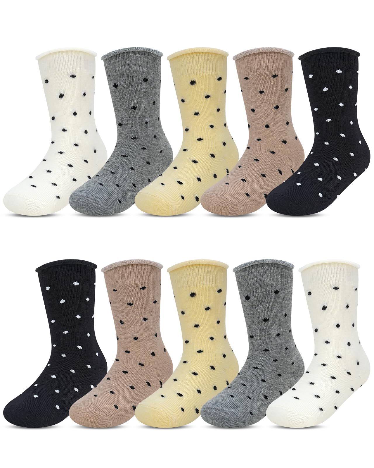Kyopp 10 Paar Socken Kinder Mädchen und Jungen Funny Socken Lustig Animals Cotton Socken Crew Socks Winter/Sommer