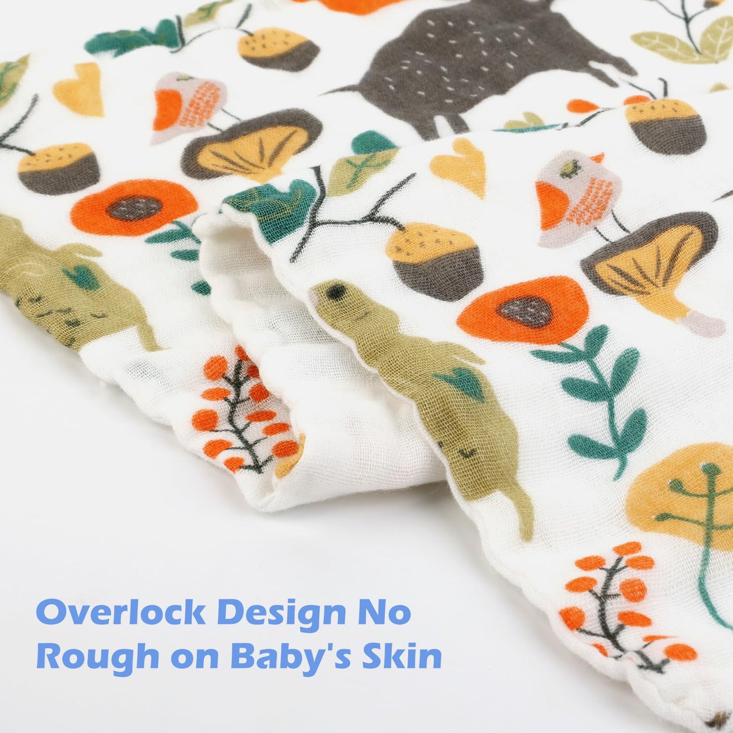 Maliton 6 Stück Baby Spucktücher für Jungen/Mädchen,aus 100% Baumwollem,weich, langlebig, luftdurchlässig und extrem saugstark (Zoo-Muster),50x25cm
