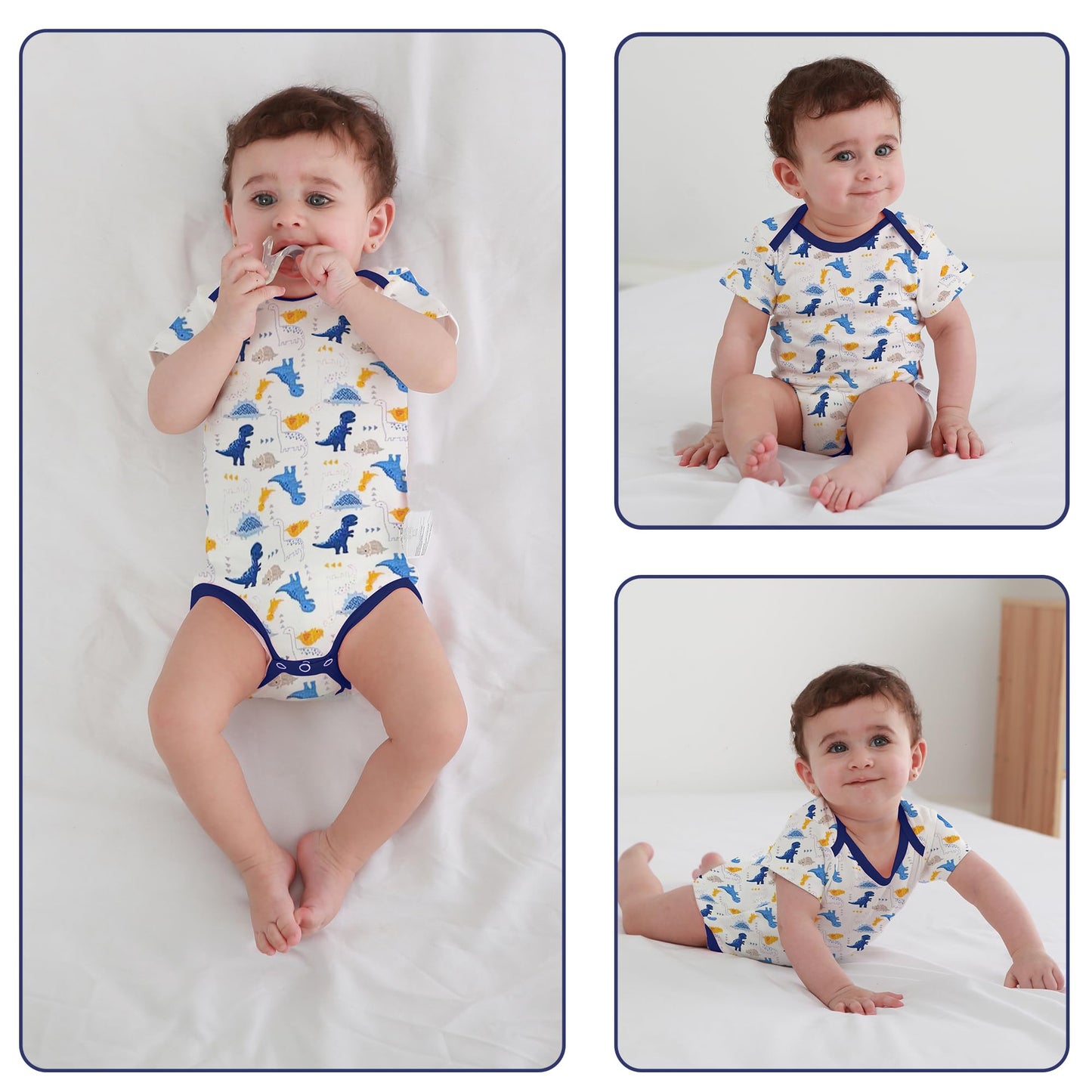 3tlg Babykleidung Set Baby Jungen Mädchen Kleidung Outfit Kurzarm Body Strampler + Hose Neugeborene Kleinkinder Weiche Babyset