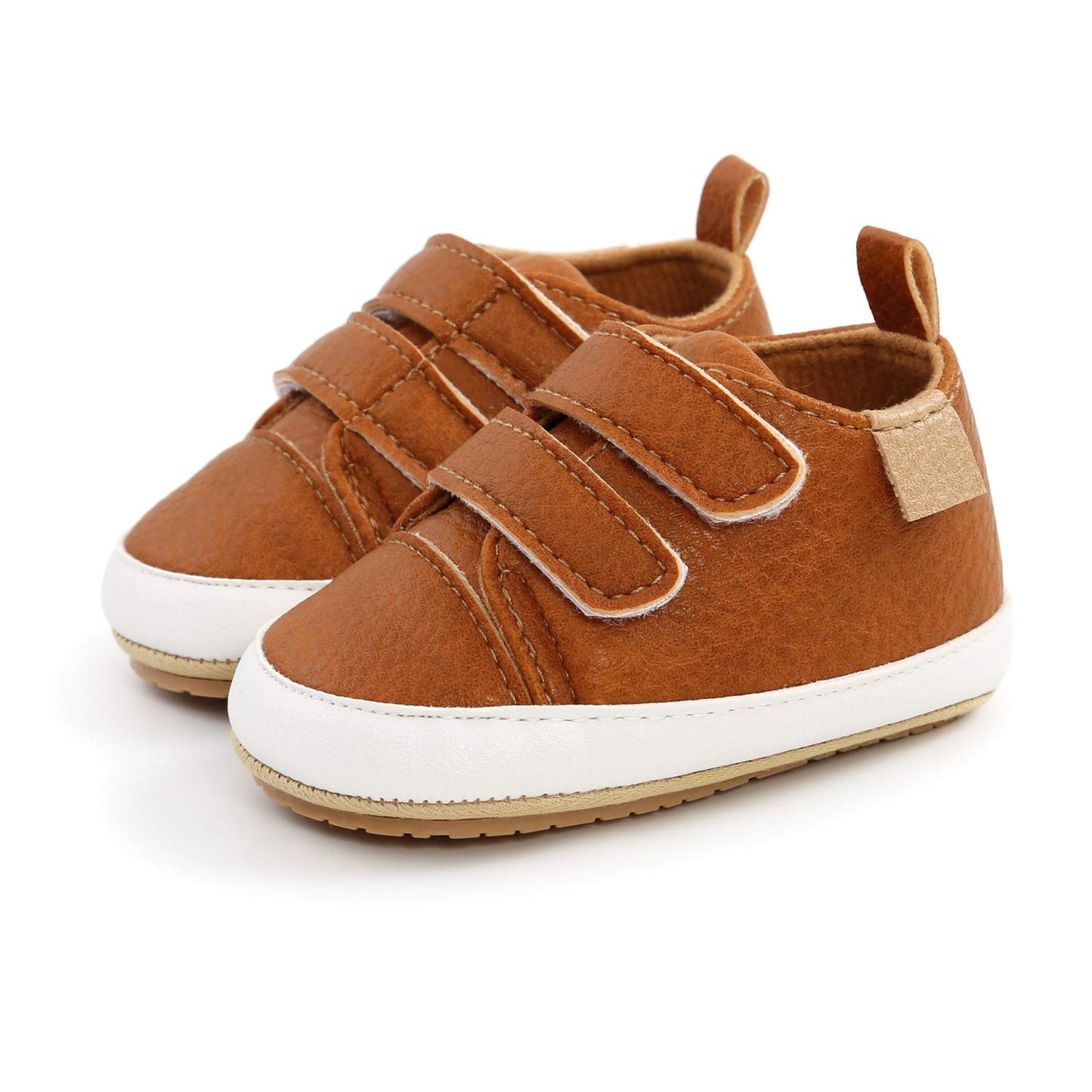 BABSMULY Baby Shoes for Boys Girls Non-Slip Rubber Sole High Top PU Leather Sneakers Toddler Crib Shoes Newborn Loafers Flats.
