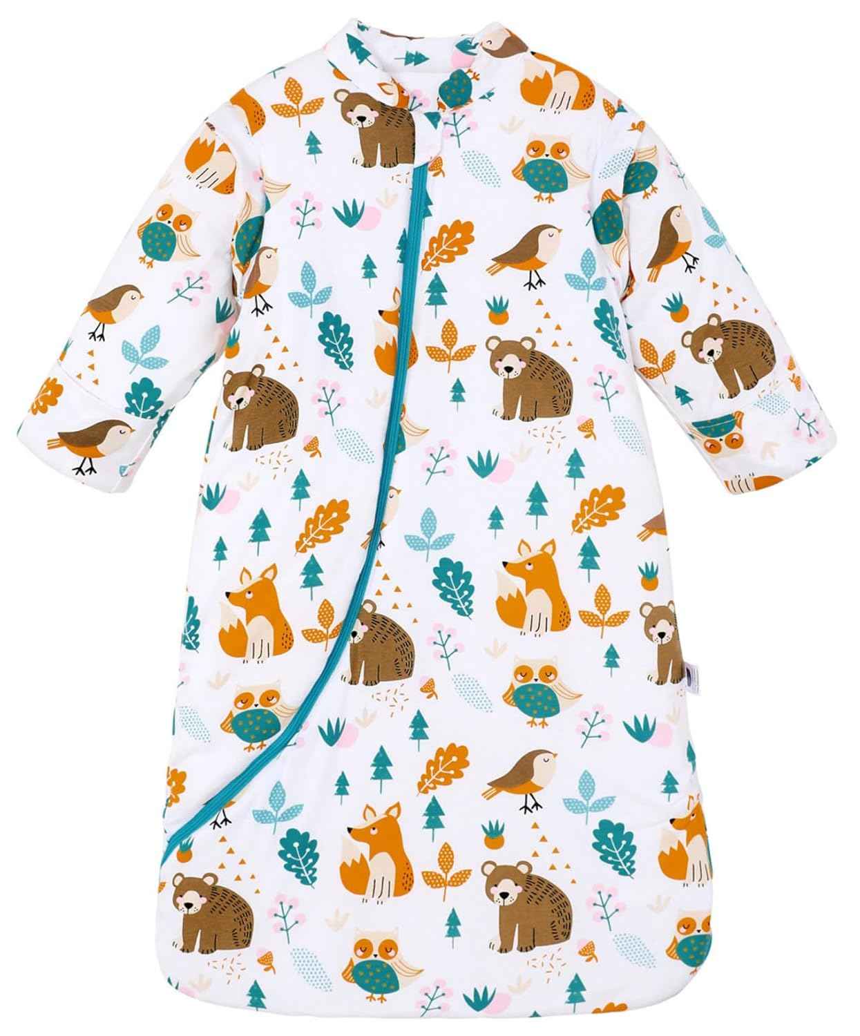 Chilsuessy Baby Sleeping Bag Winter, Removable Sleeves, Warm Lined 3.5 Tog Winter Sleeping Bags, Boys/Girls Sleeping Bag for Toddlers from 6 Months to 6 Years