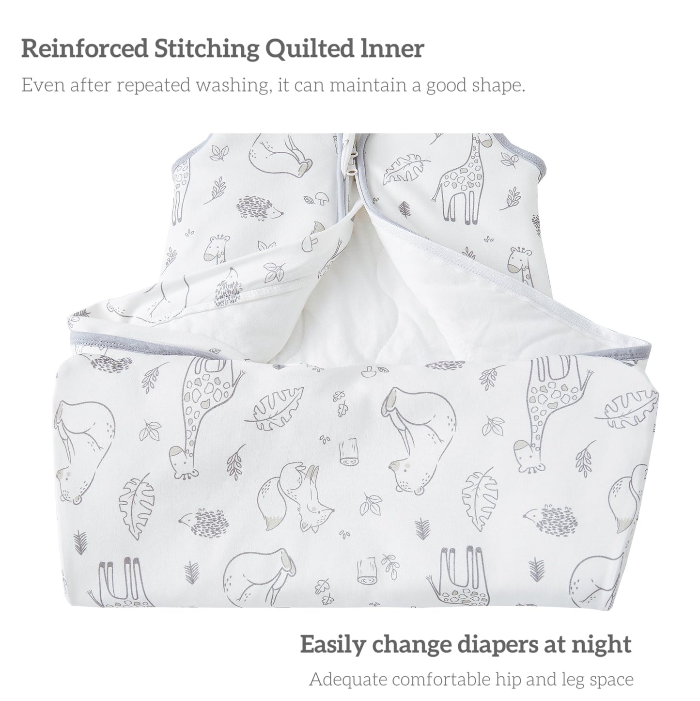 Chilsuessy Baby Sleeping Bag, 2.5 Tog, Winter Baby Sleeping Bag, Cotton, All-Year Sleeping Bag, Newborn Winter Sleeping Bag, 2.5 Tog/Lion Forest, 67 cm/0-6 Months
