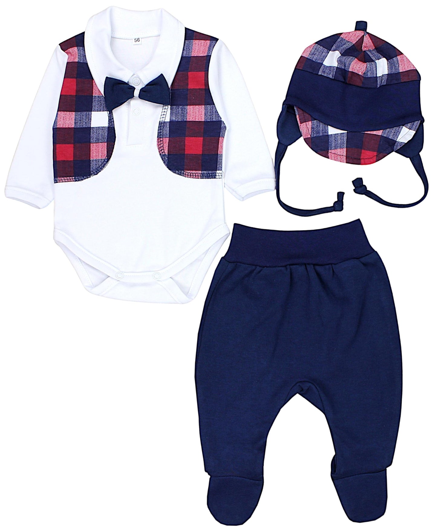 TupTam Baby Clothes Set Body Romper Hat Teddy Bear